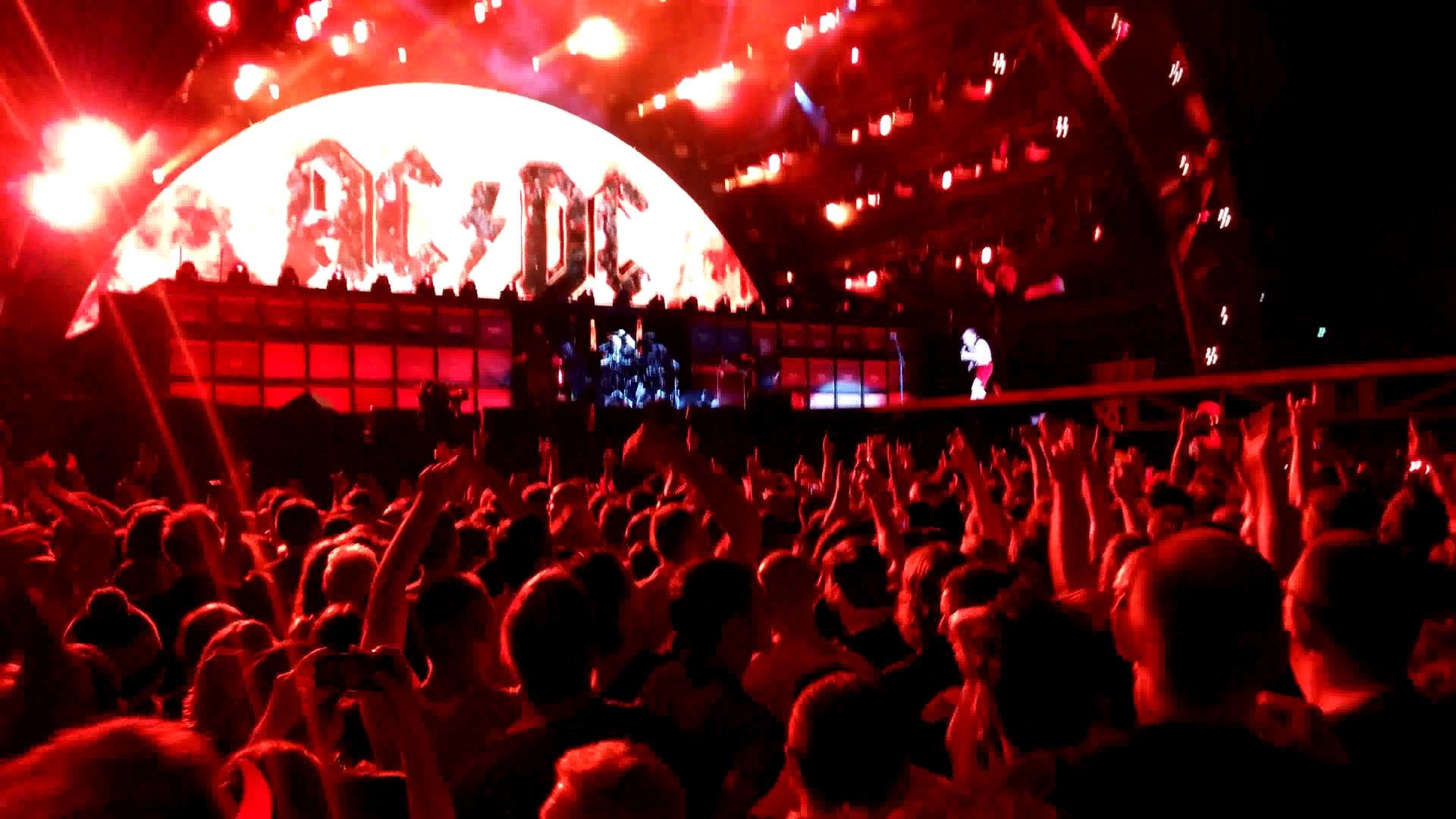 AC/DC, Concerto, Pubblico, Rosso, Full HD, sfondo desktop