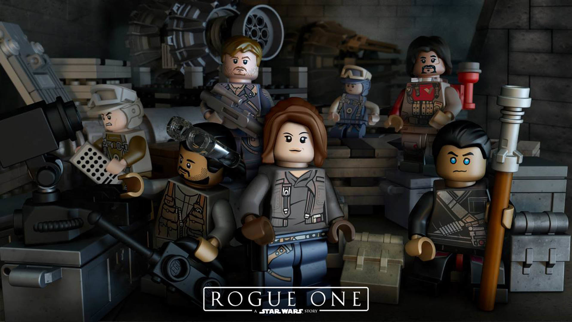 Lego Star Wars, Rogue One: A Star Wars Story, Jyn Erso, Minifigure, sfondo desktop Full HD