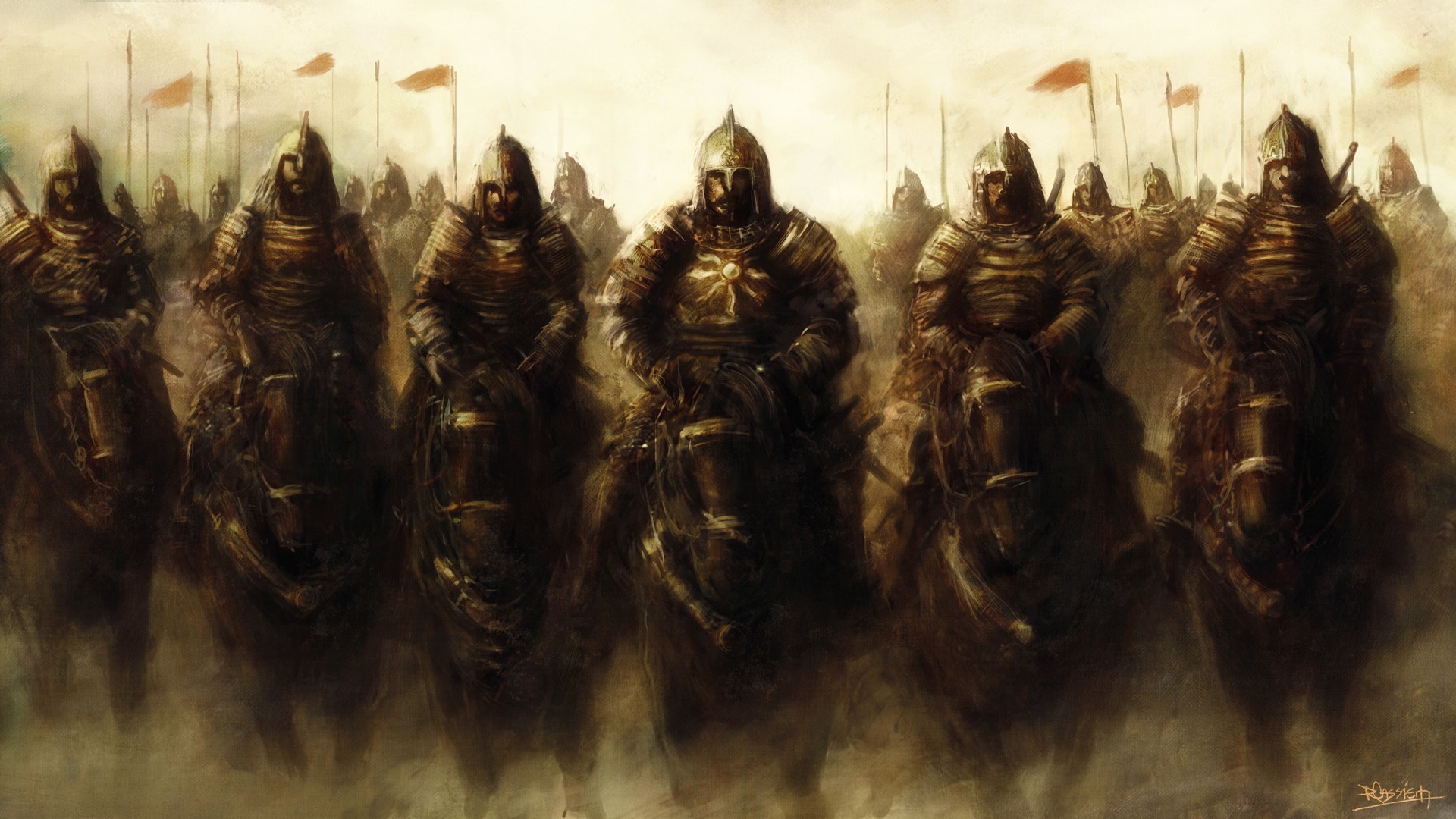 Esercito, Cavalieri, Armature, Polvere, 1920x1080, immagine di sfondo