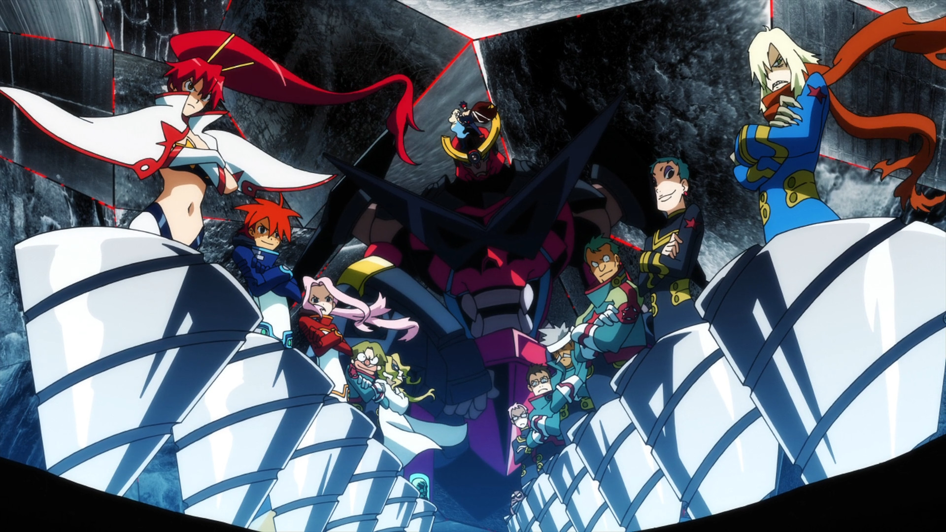 Simon, Yoko Littner, Nia Teppelin, Gurren Lagann, Gruppo di personaggi, sfondo desktop 1920x1080