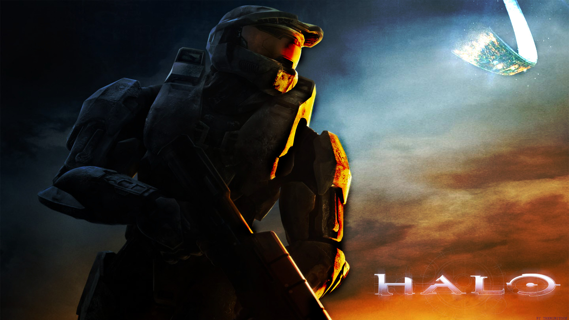 Master Chief, Halo 3, Halo, Tramonto, 1920x1080, wallpaper desktop