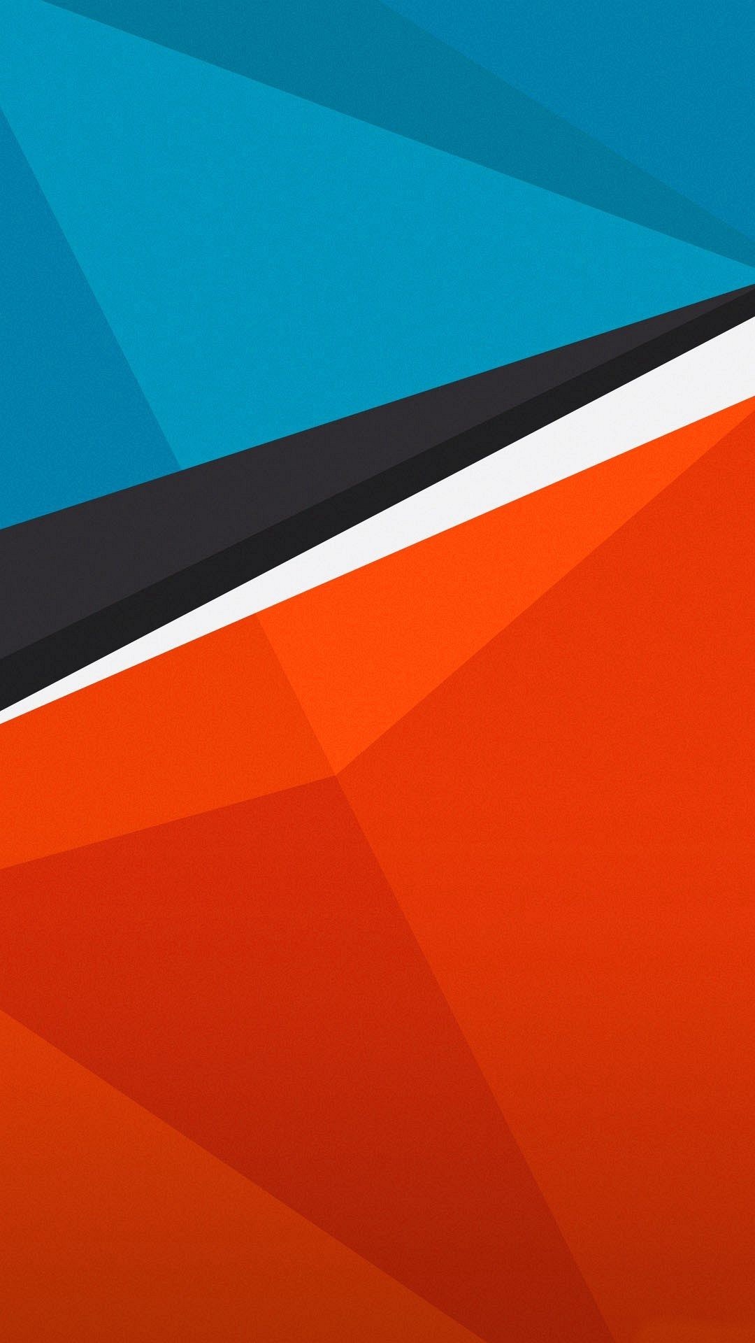 Material design, Geometrico, Arancione, Blu, sfondo Full HD per smartphone
