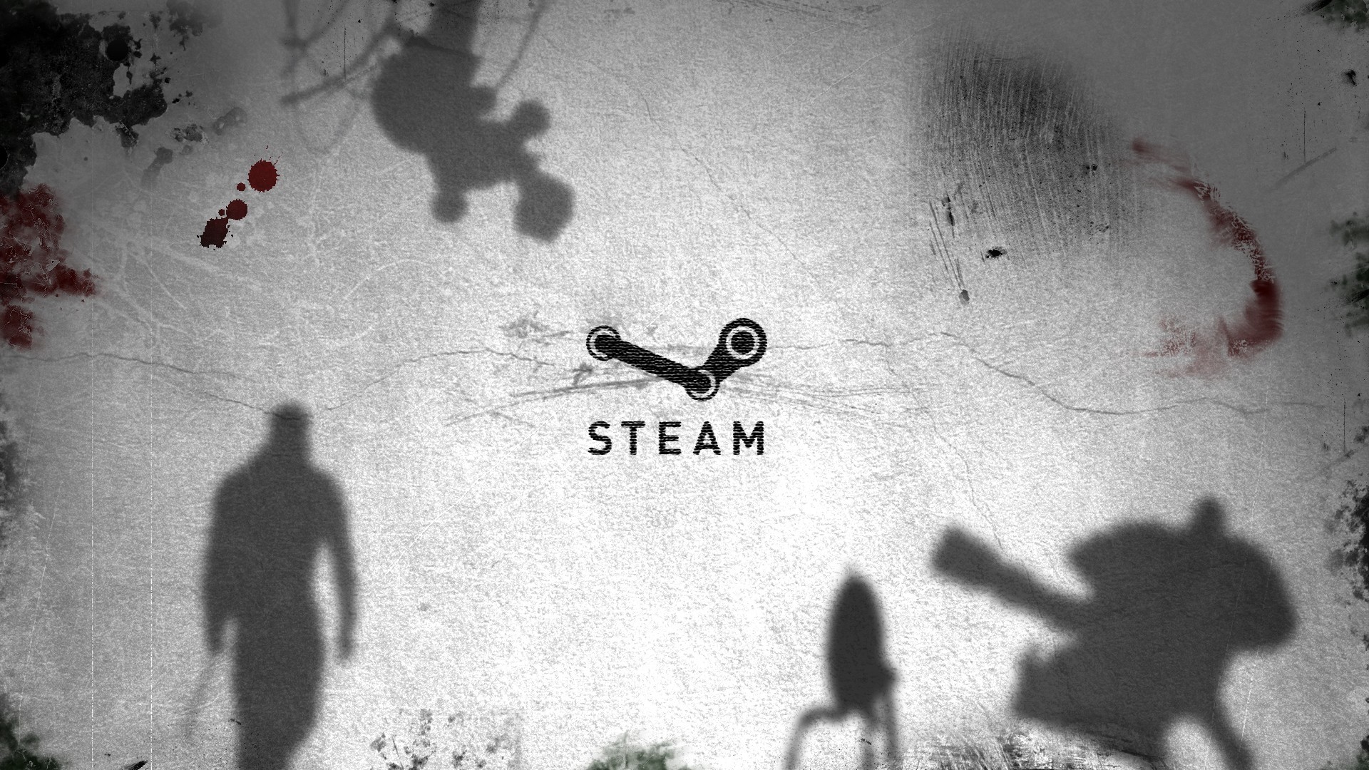 Steam, Logo Steam, Ombre, Half-Life, Grunge, Full HD, sfondo per portatile