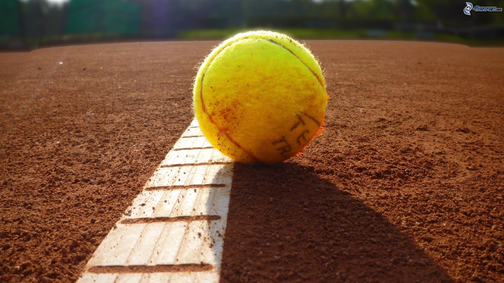 Pallina da tennis, Terra rossa, Linea di campo, 1920x1080, immagine di sfondo
