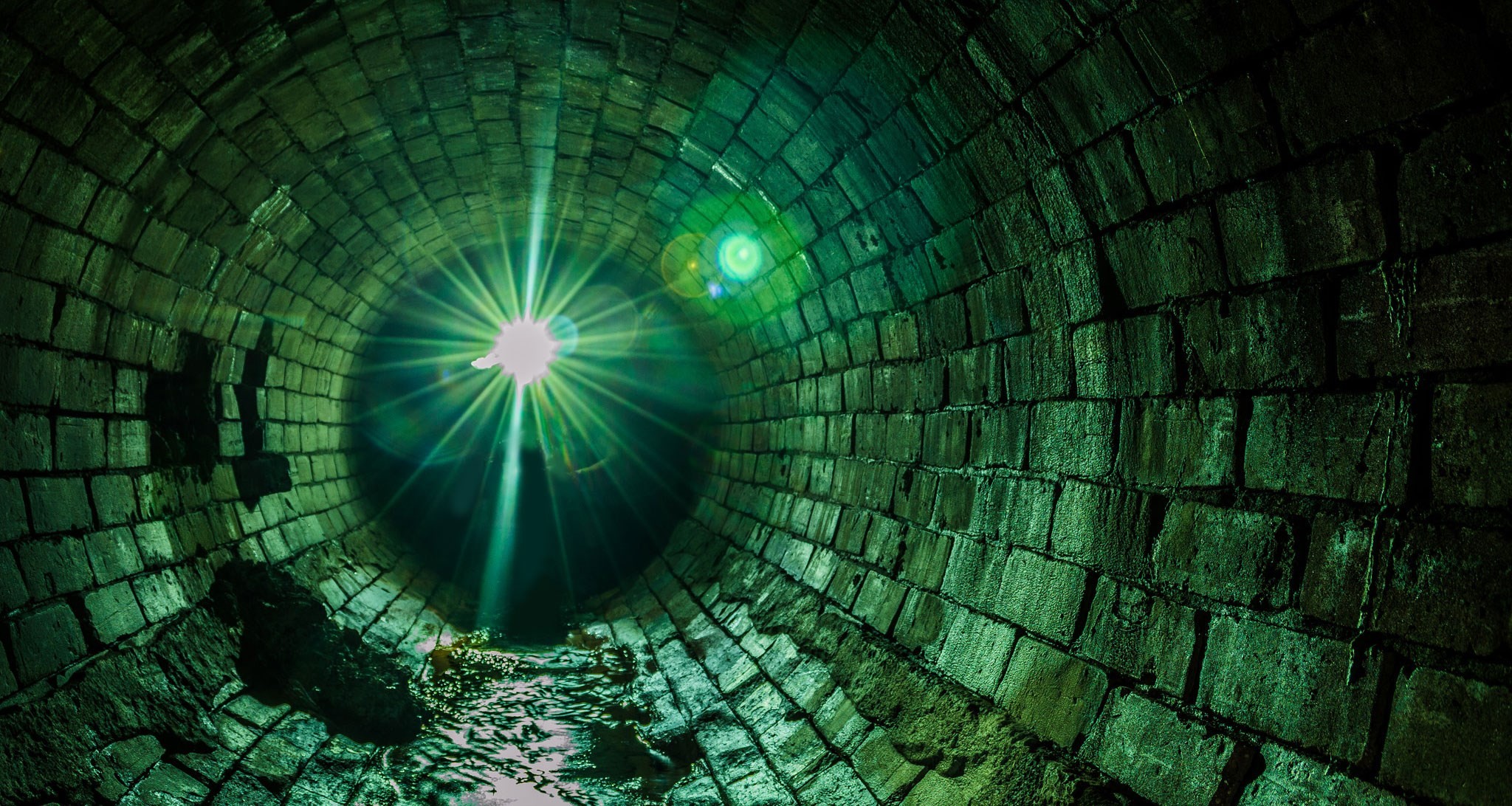 Tunnel, Luce, Verde, Full HD, sfondo per PC
