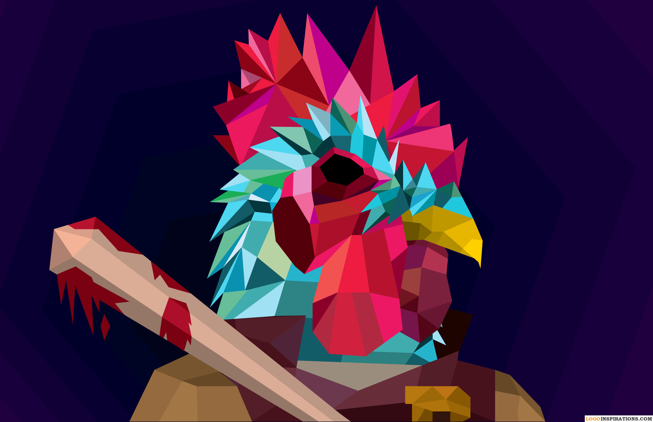 Hotline Miami, Richard, Gallo, Low poly, Full HD, sfondo per PC