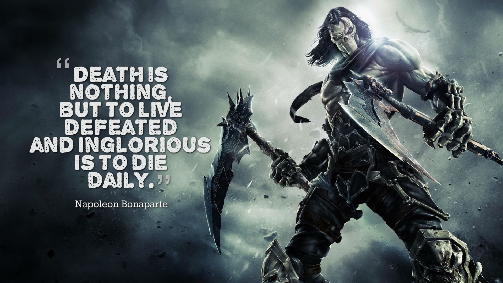 Death, Darksiders, Napoleone Bonaparte, Citazione, 16:9 Full HD, sfondo widescreen