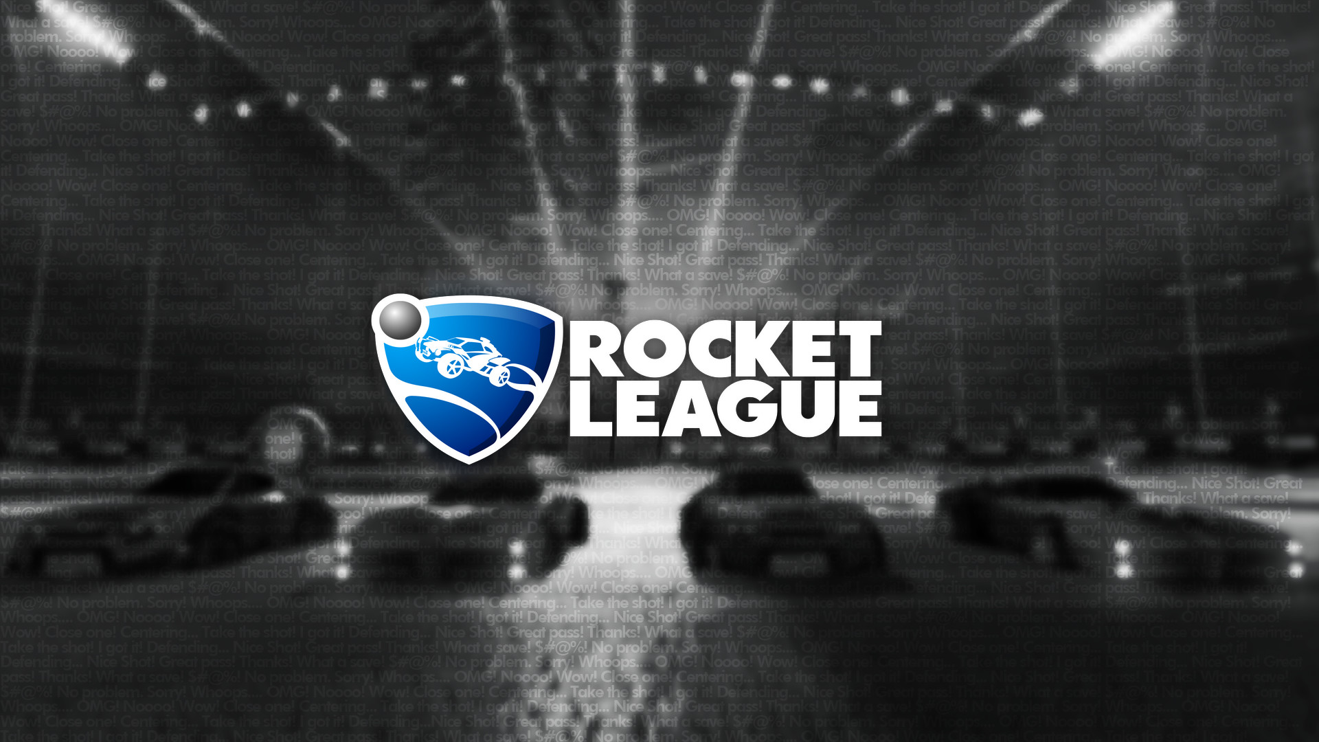 Rocket League, Logo, Auto, Bianco e nero, Full HD, sfondo per PC e portatile