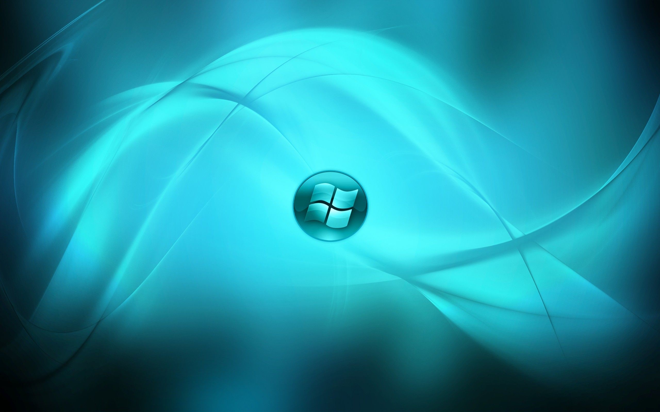 Windows 7, Pulsante Start, Turchese, 2560x1600, sfondo per PC