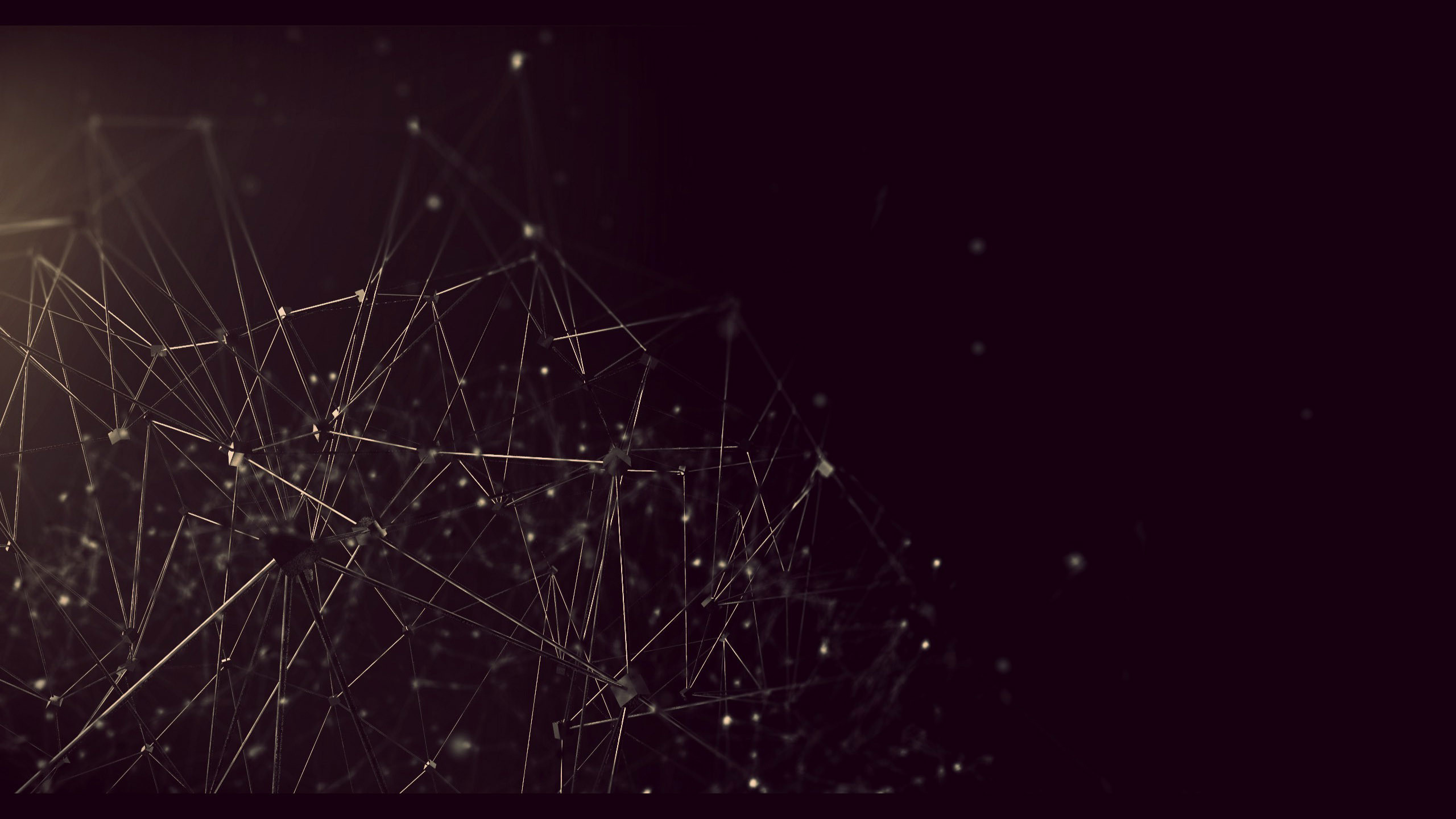 Plesso, Linee e punti, Viola scuro, Astratto, 2560x1440, sfondo per PC