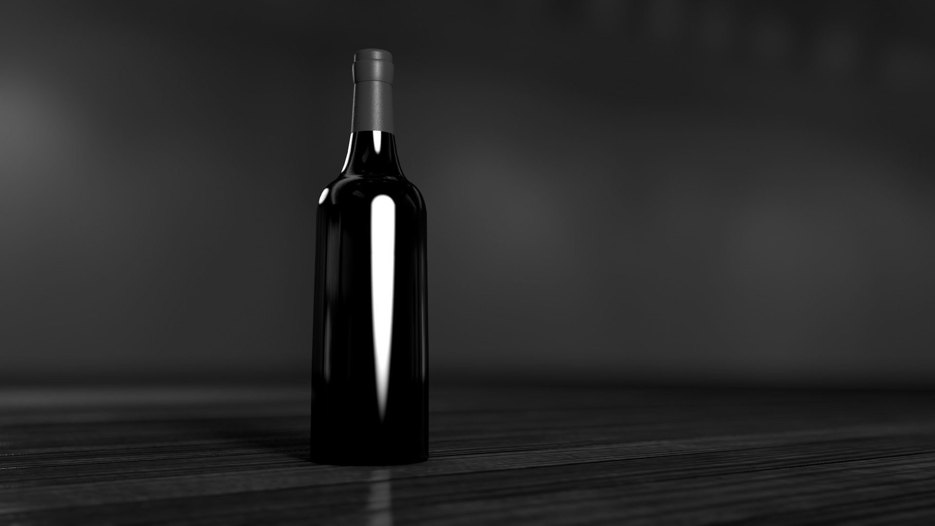 Bottiglia di vino, Minimalismo, Bianco e nero, Full HD 1080p, sfondo desktop