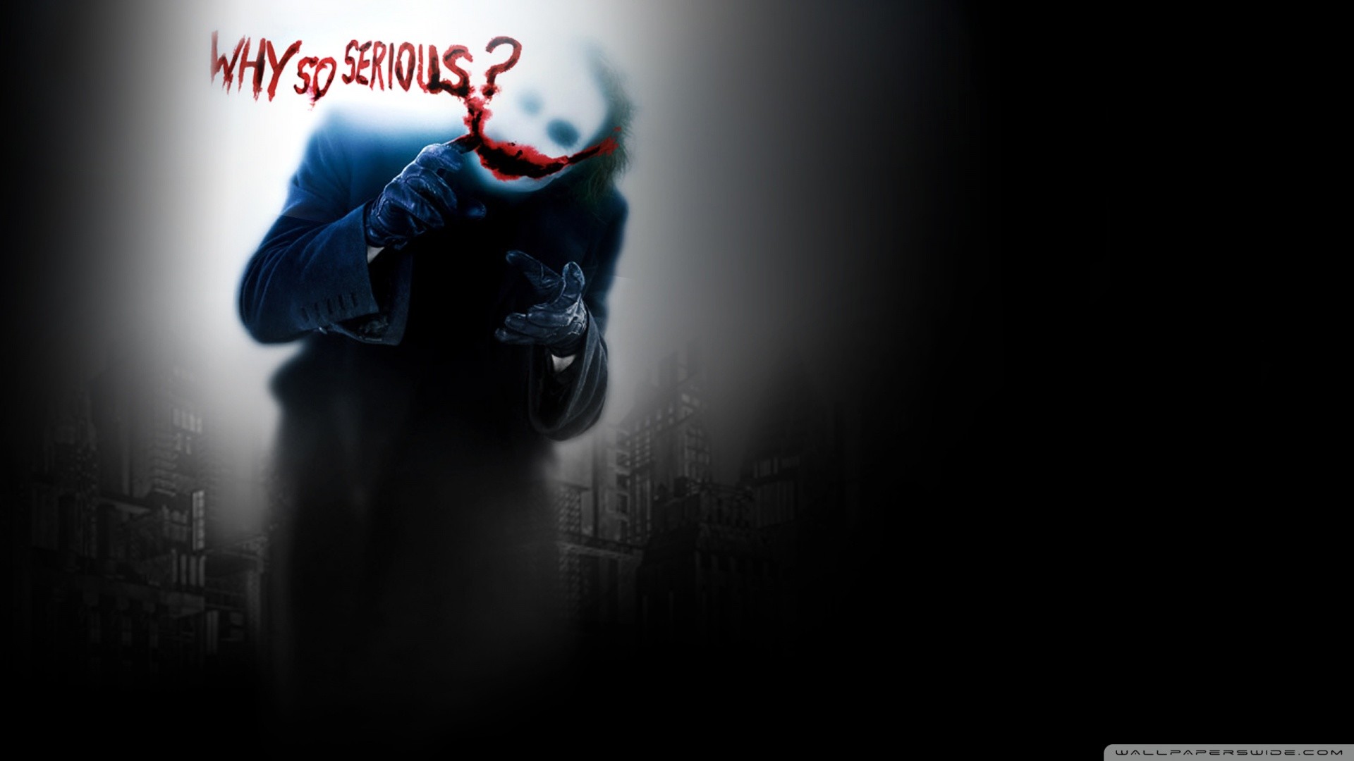 Why So Serious?, Joker, Il cavaliere oscuro, Locandina, Sfondo nero, wallpaper per portatile