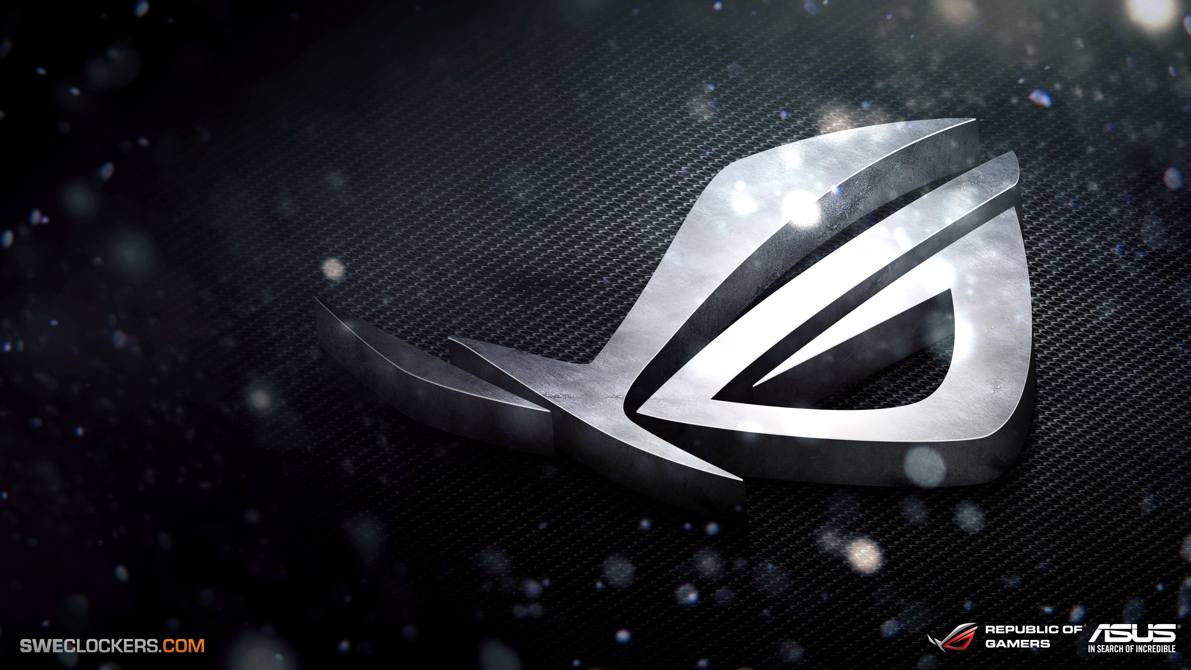 ROG, Asus Republic of Gamers, Logo, Fibra di carbonio, immagine di sfondo PC