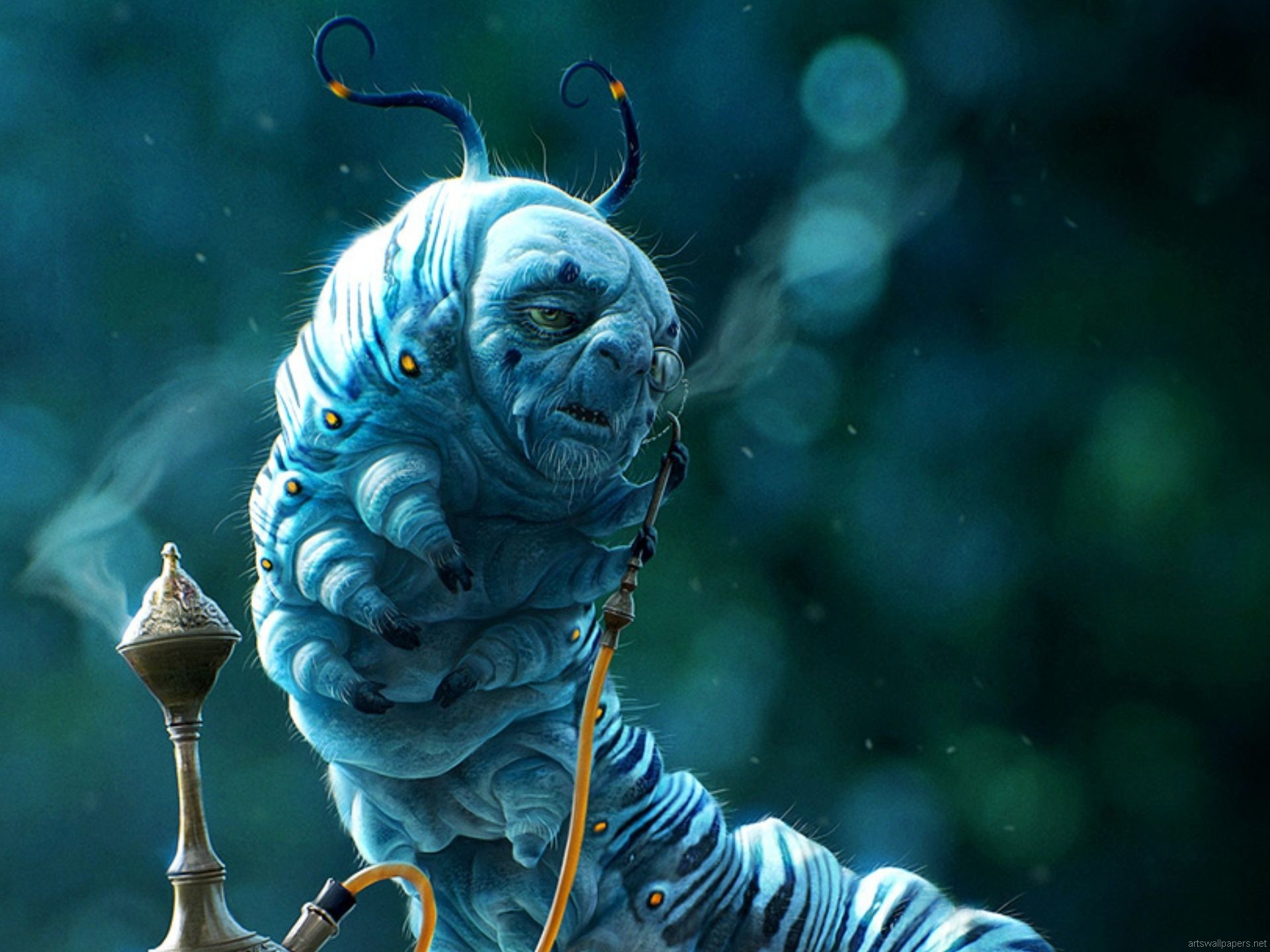 Brucaliffo, Alice in Wonderland (2010), Narghilè, Blu, Full HD, schermata di blocco iPad