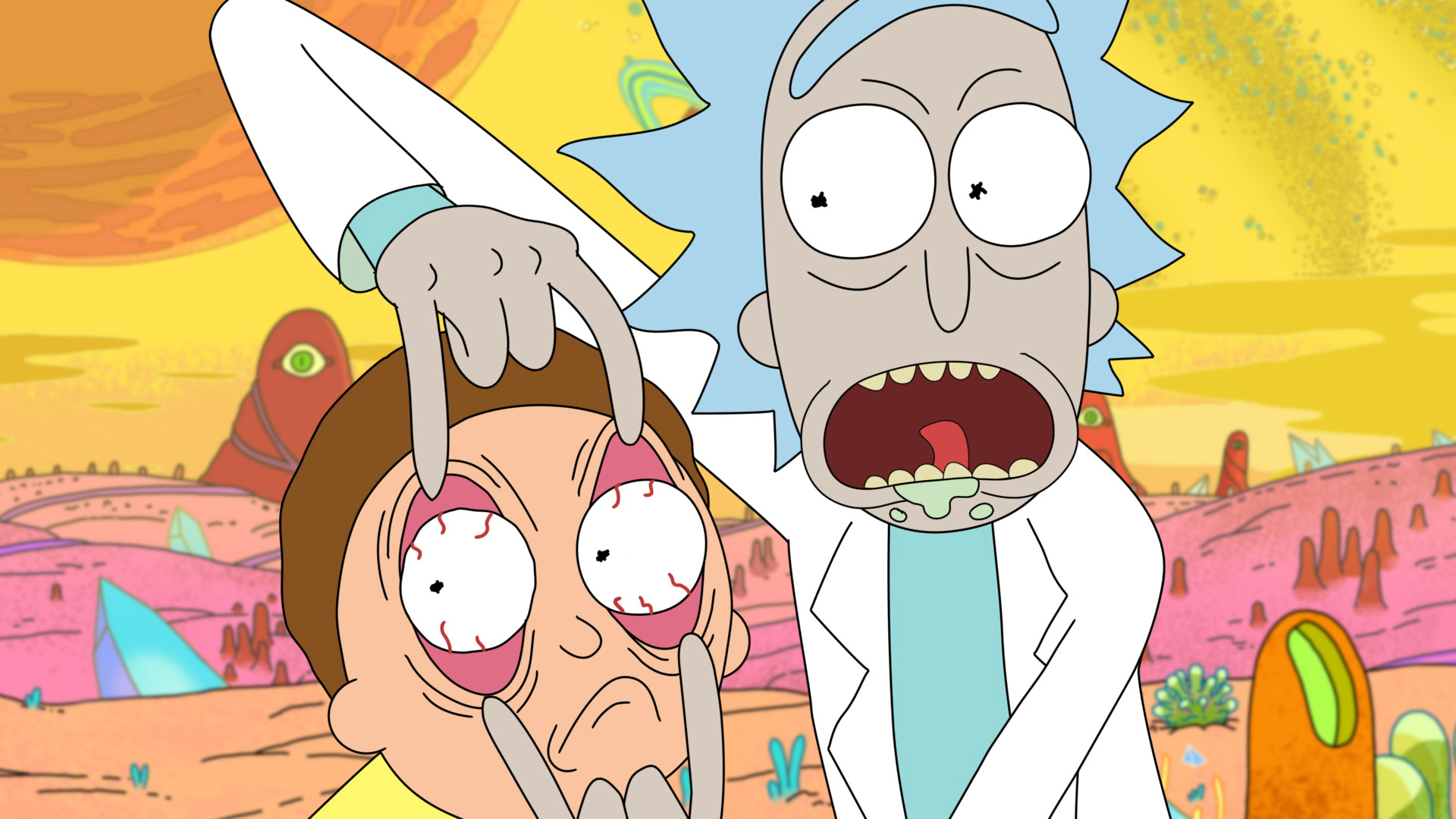 Rick Sanchez, Morty Smith, Rick and Morty, Primo piano, Full HD, sfondo desktop