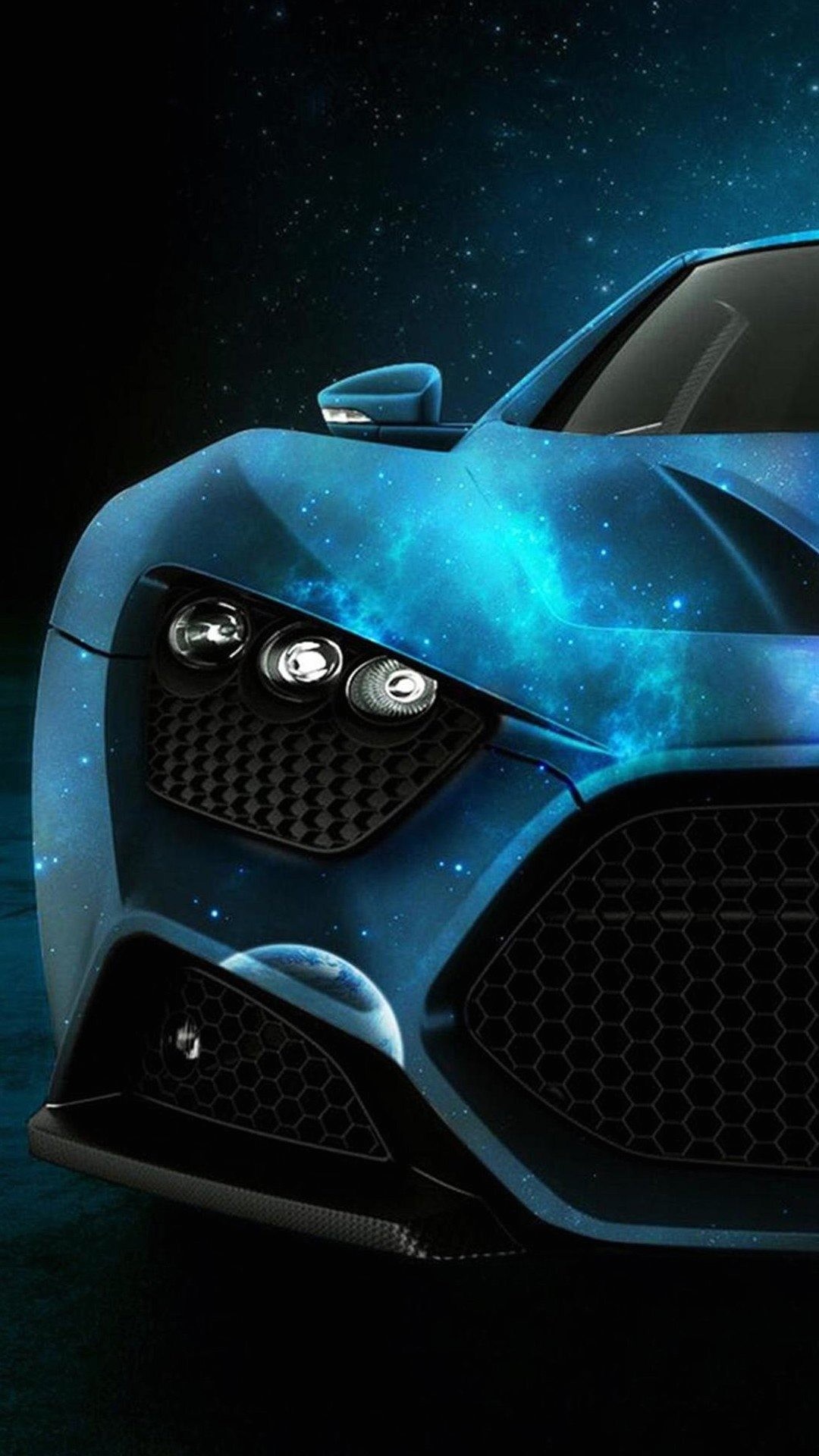 Supercar, Fari, Blu, sfondo Full HD per smartphone