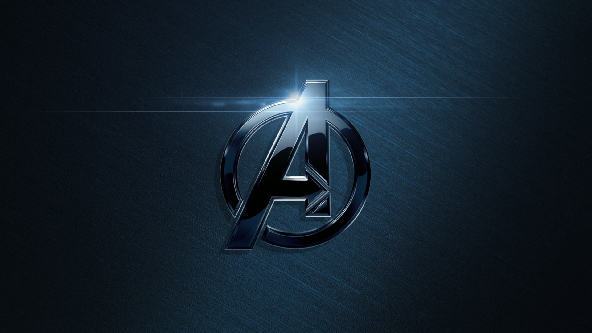 Logo Avengers, Metallo, Blu, 16:9 Full HD, sfondo widescreen