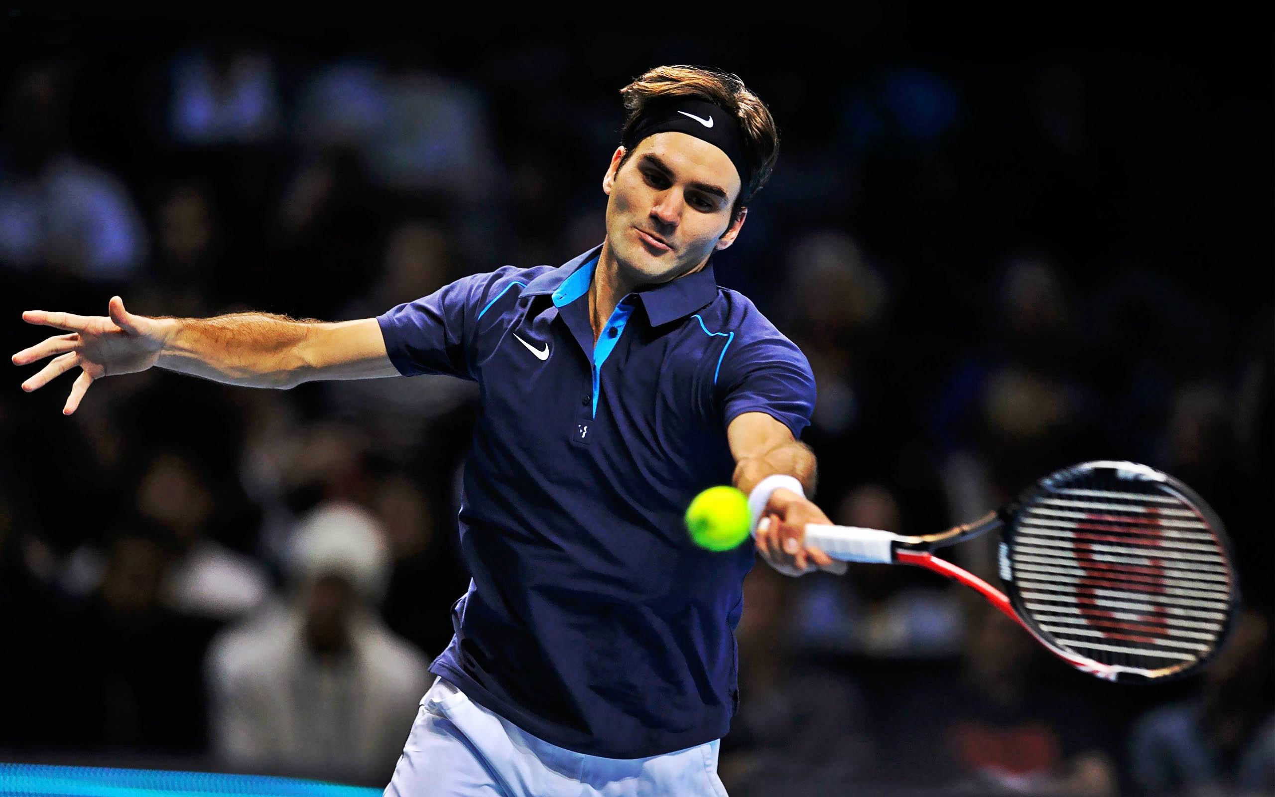 Roger Federer, Dritto, Racchetta Wilson, Tennista, 2560x1600, immagine di sfondo