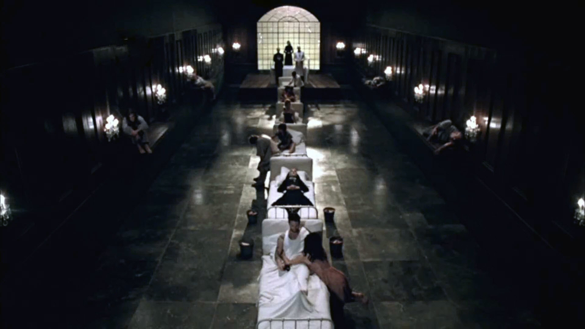 American Horror Story: Asylum, Briarcliff, Corridoio, Lettini, Buio, sfondo 1920x1080 per PC
