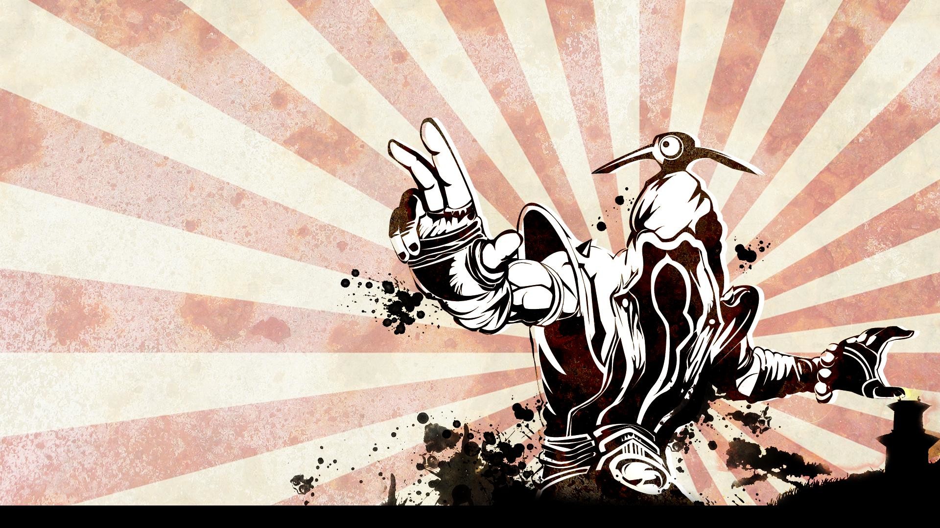 Lee Sin, League of Legends, Raggi, Inchiostro, 1920x1080, immagine di sfondo