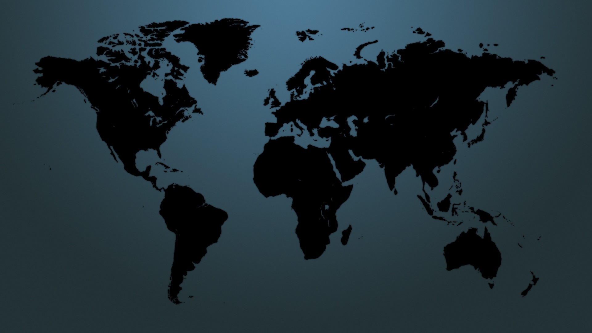 Mappa del mondo, Silhouette, Nero, Minimalista, 16:9 Full HD, sfondo widescreen