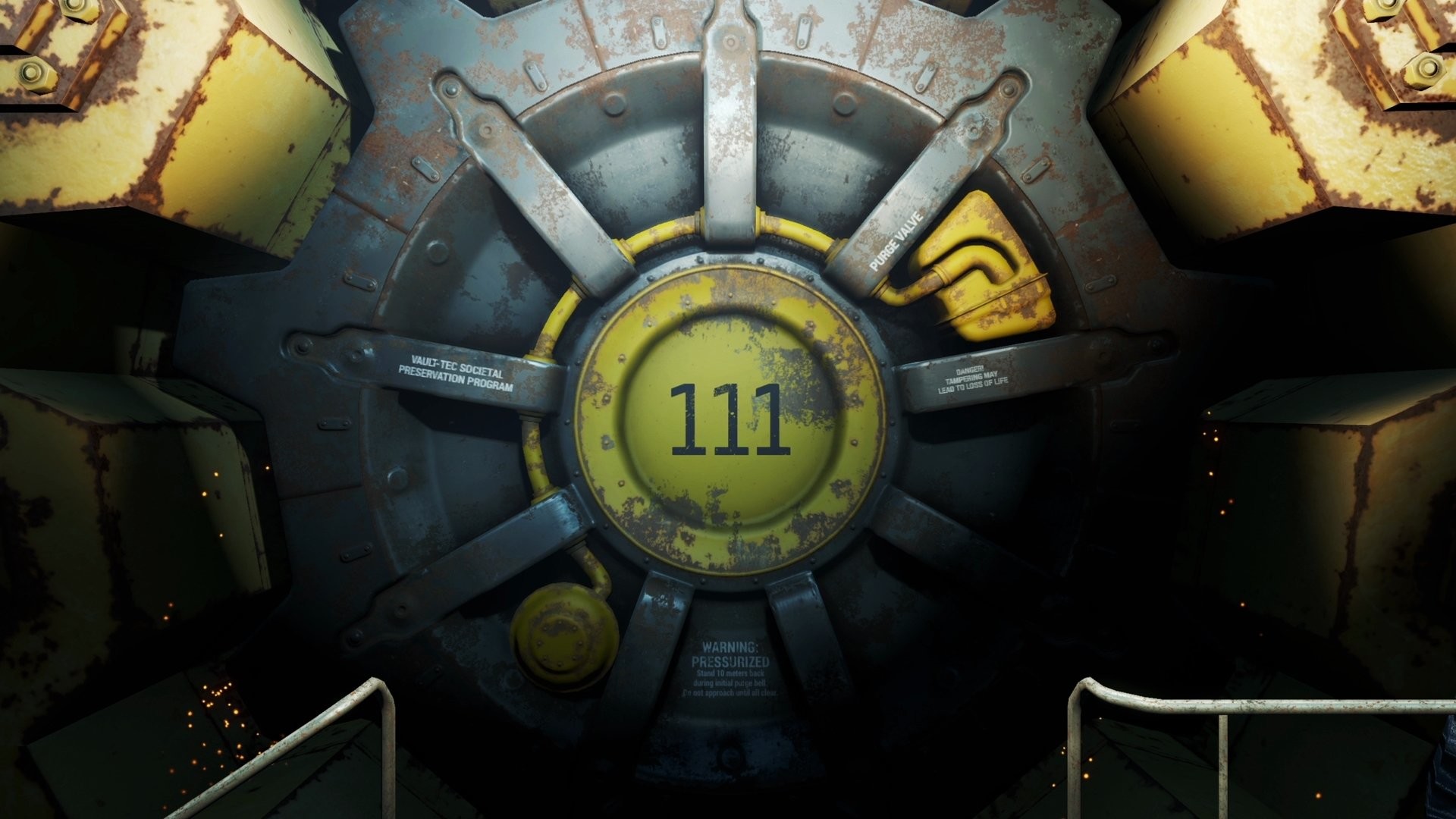 Vault 111, Fallout 4, Porta del vault, 1920x1080, wallpaper desktop