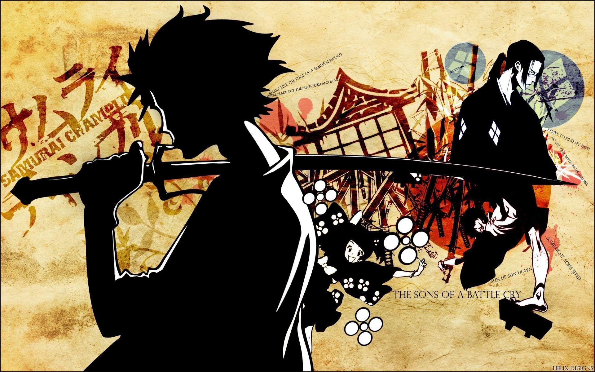 Samurai Champloo, Mugen, Jin, Anime, Silhouette, 1920x1200, sfondo per PC