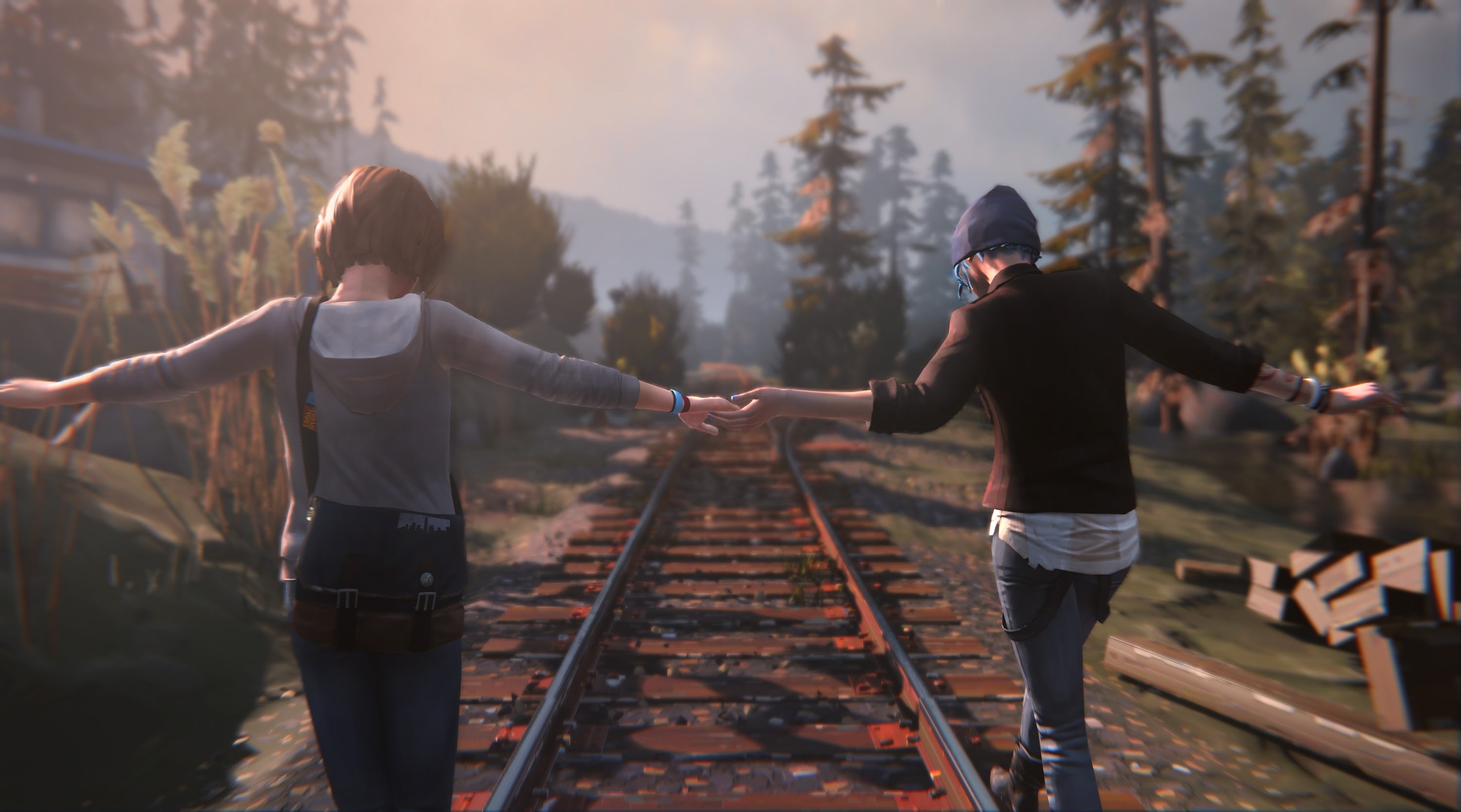 Max Caulfield, Chloe Price, Life is Strange, Binari, Mano nella mano, wallpaper Windows 11