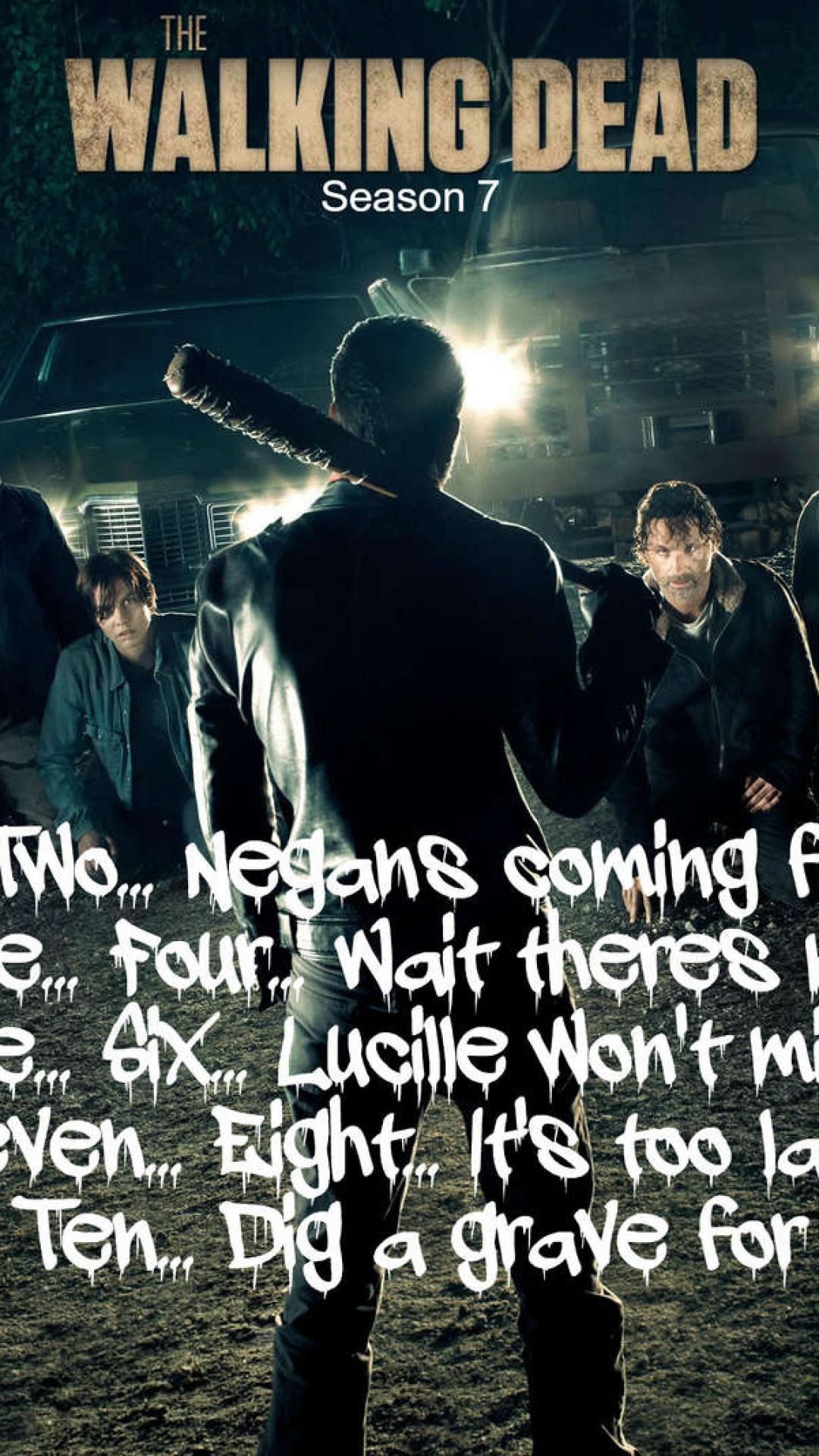 Negan, The Walking Dead, Stagione 7, Locandina, Citazione, sfondo per iPhone e Android
