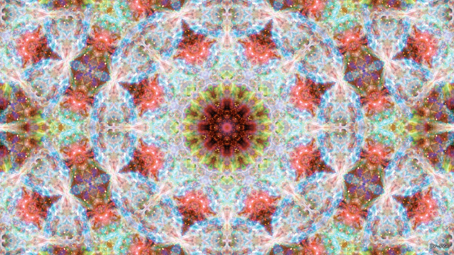 Caleidoscopio, Mandala, Pastello, Simmetria, Full HD, sfondo desktop