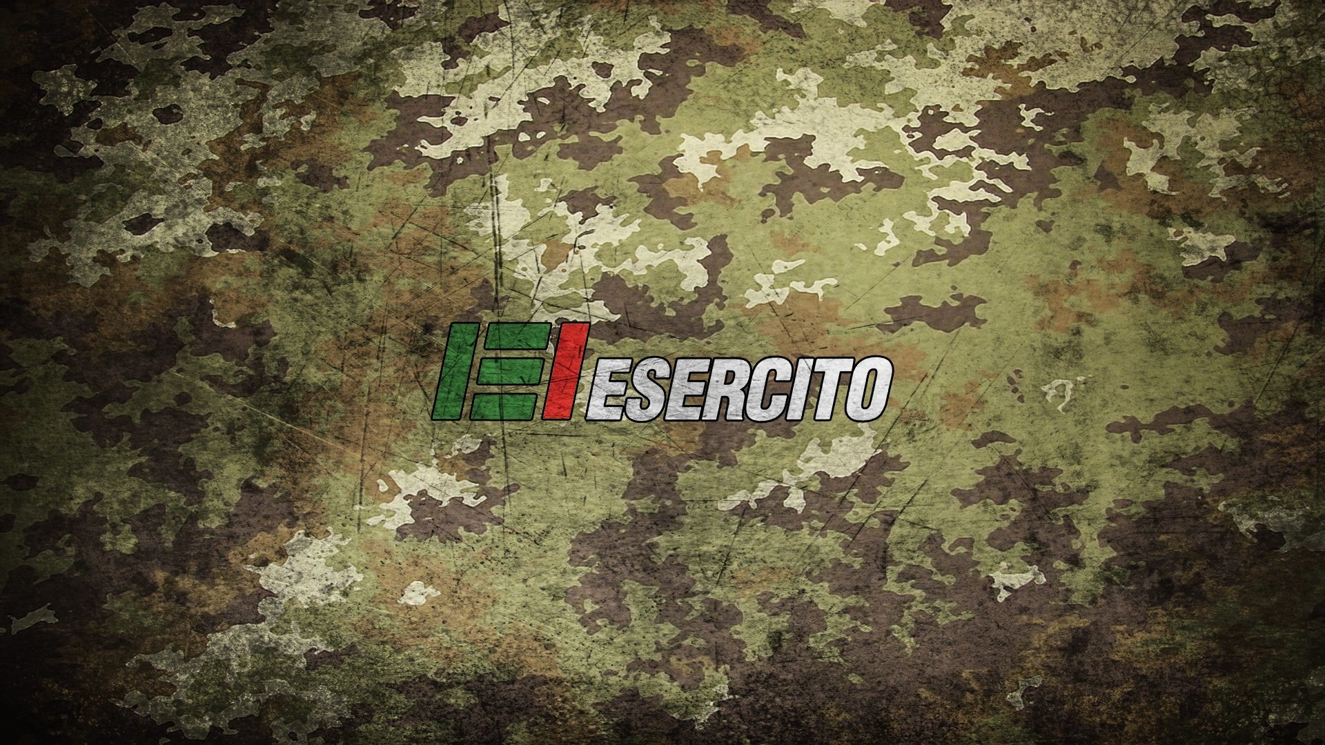 Esercito Italiano, Logo EI, Mimetica vegetata, Tricolore, Full HD 1080p, sfondo desktop