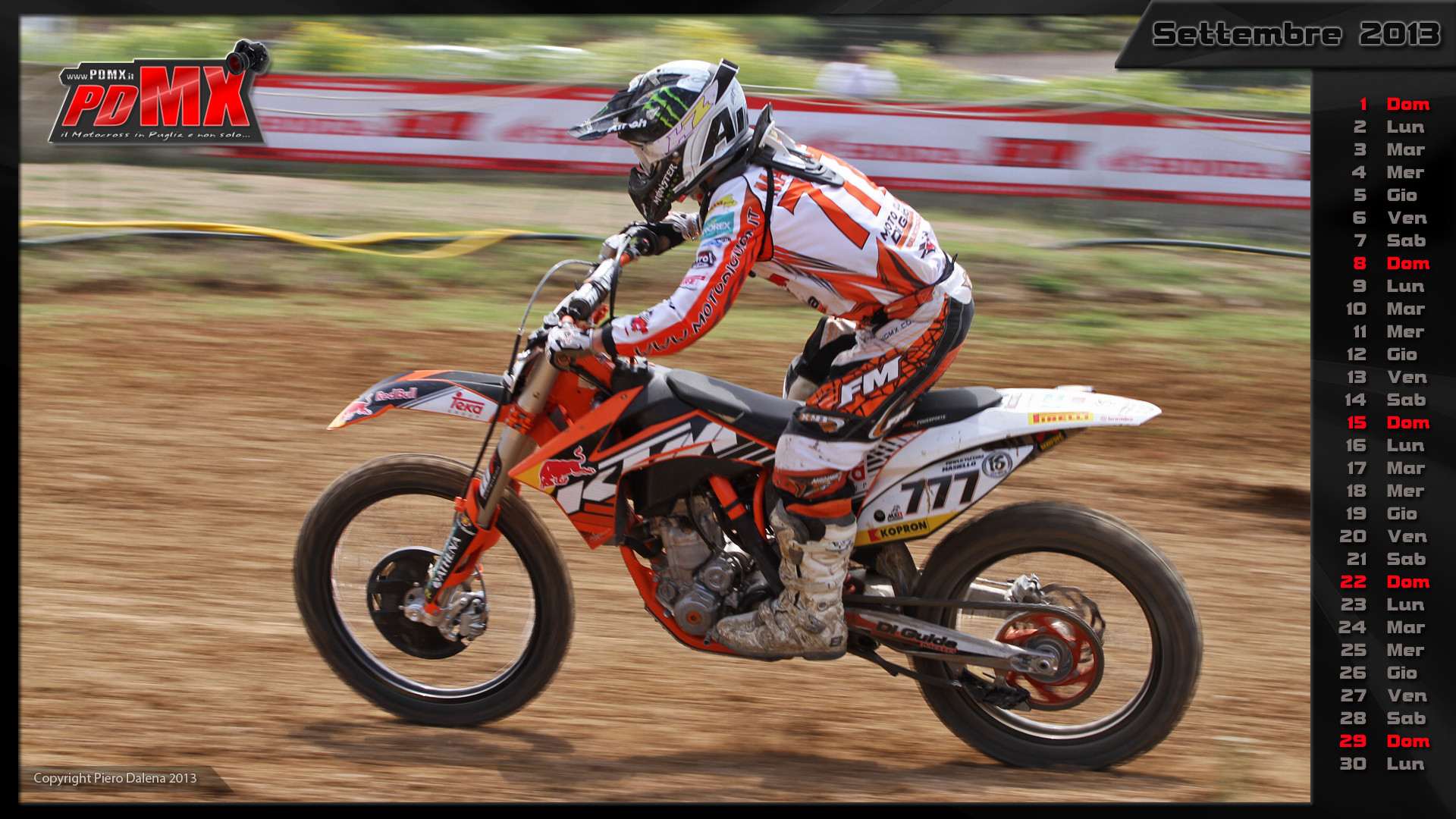 Motocross, Moto da cross, Calendario settembre 2013, Pilota, 1920x1080, sfondo per PC