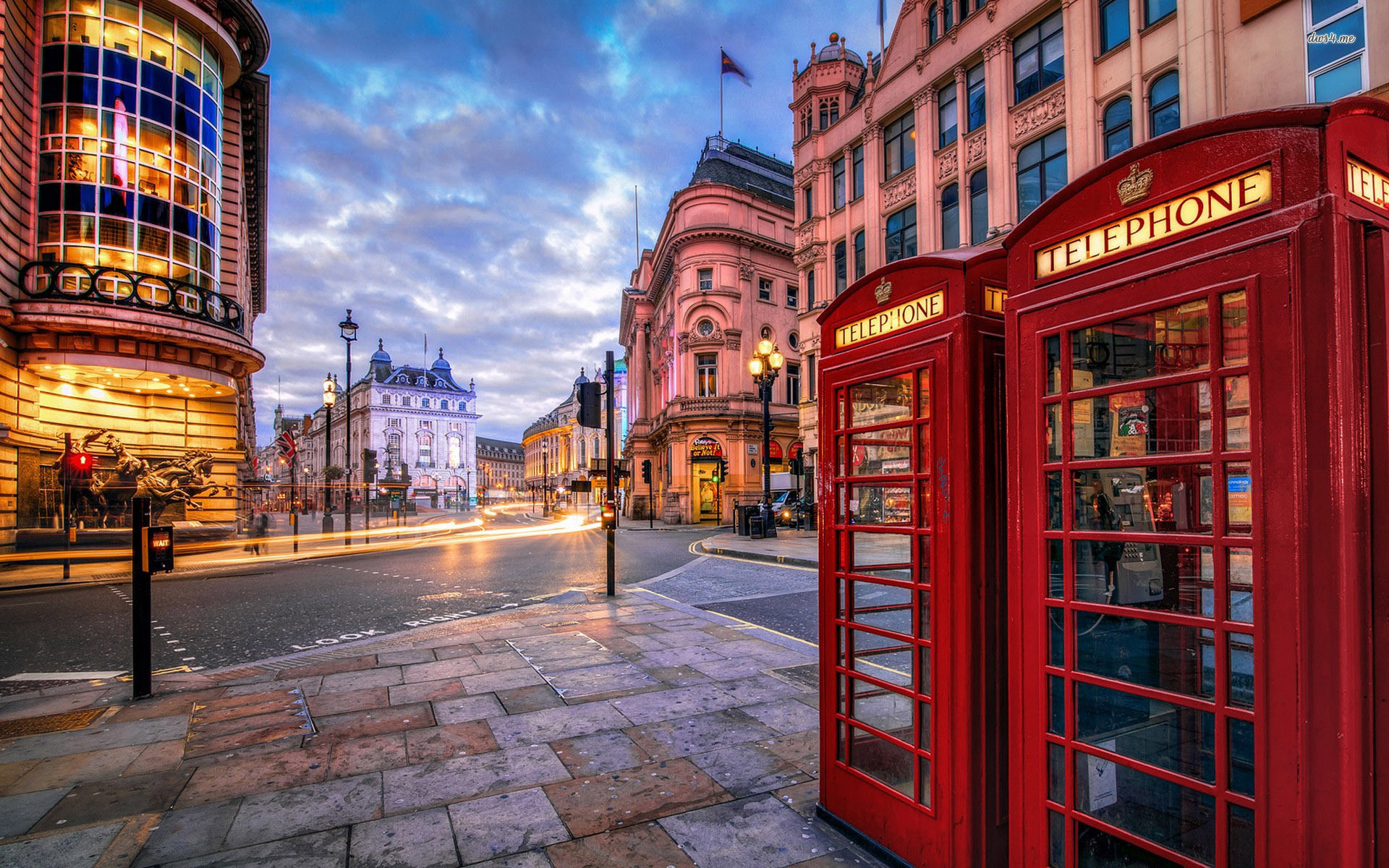 Cabina telefonica rossa, Piccadilly Circus, Londra, Strada, 1920x1200, immagine di sfondo