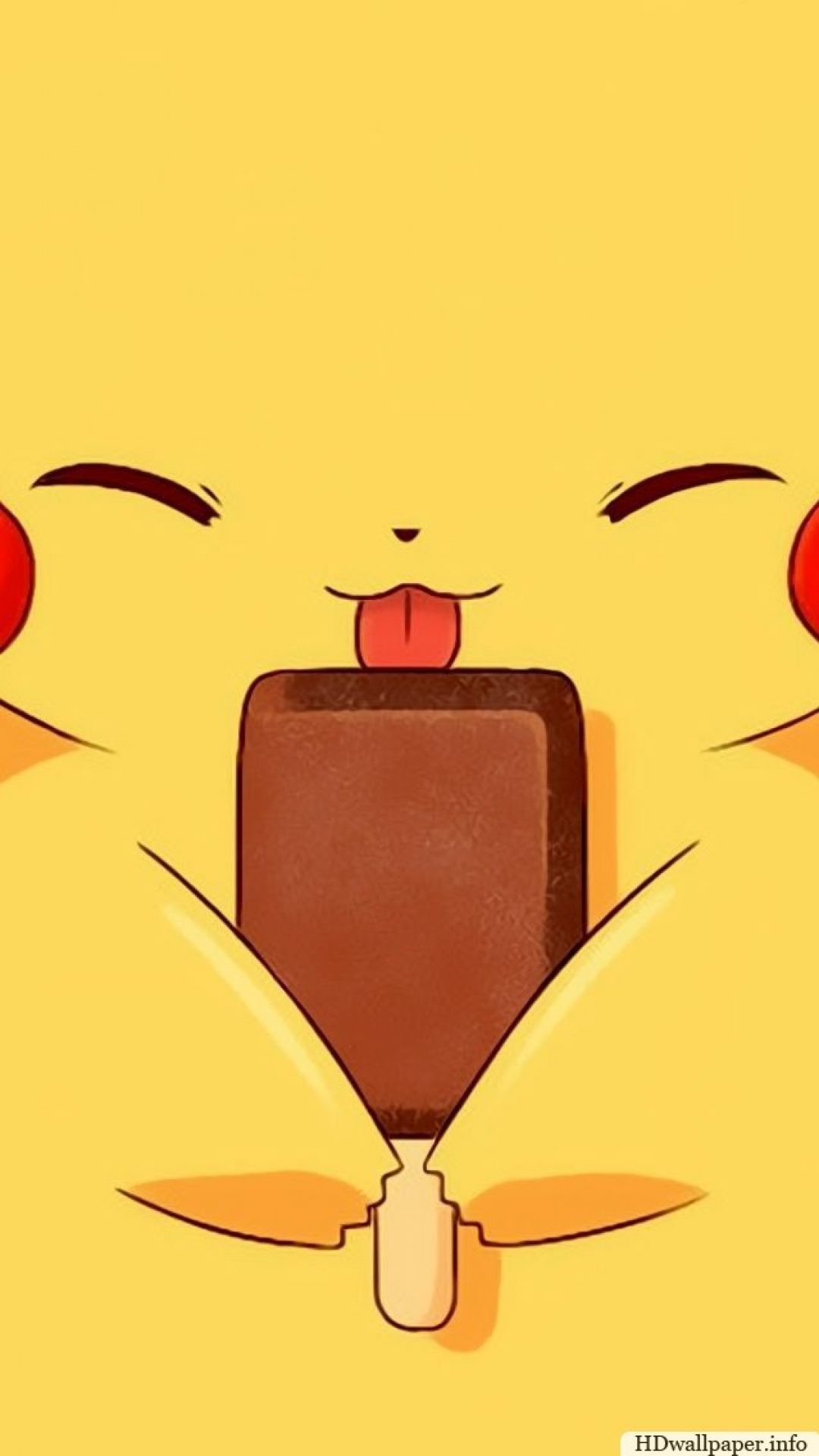 Pikachu, Pokémon, Ghiacciolo, Giallo, Full HD, sfondo verticale per cellulare