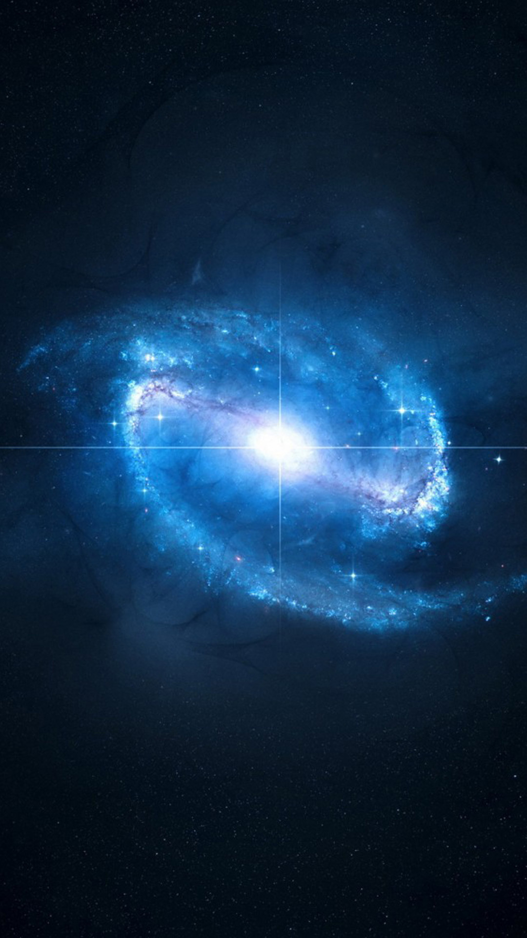 Galassia a spirale, Spazio, Blu, sfondo schermata di blocco LG G2
