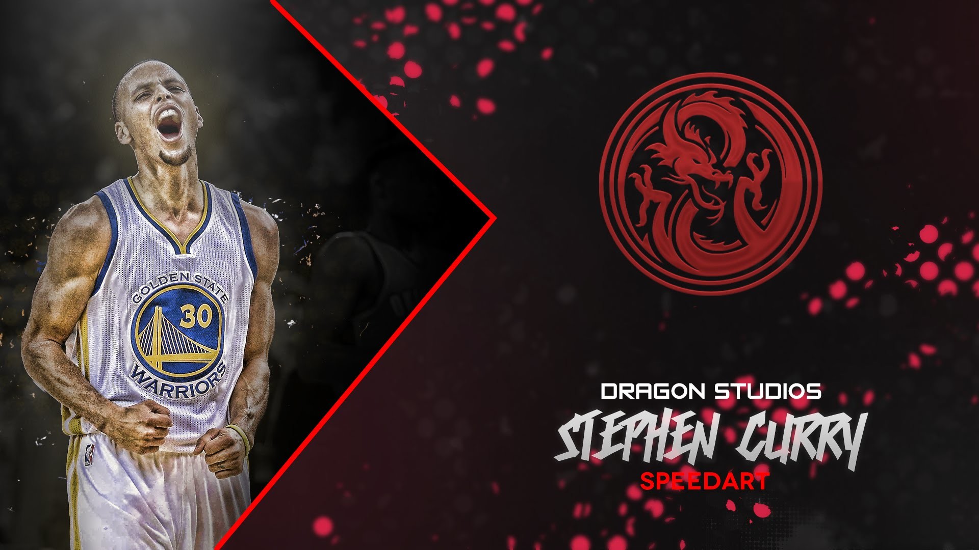 Stephen Curry, Golden State Warriors, Dragon Studios, Esultanza, sfondo Full HD per portatile