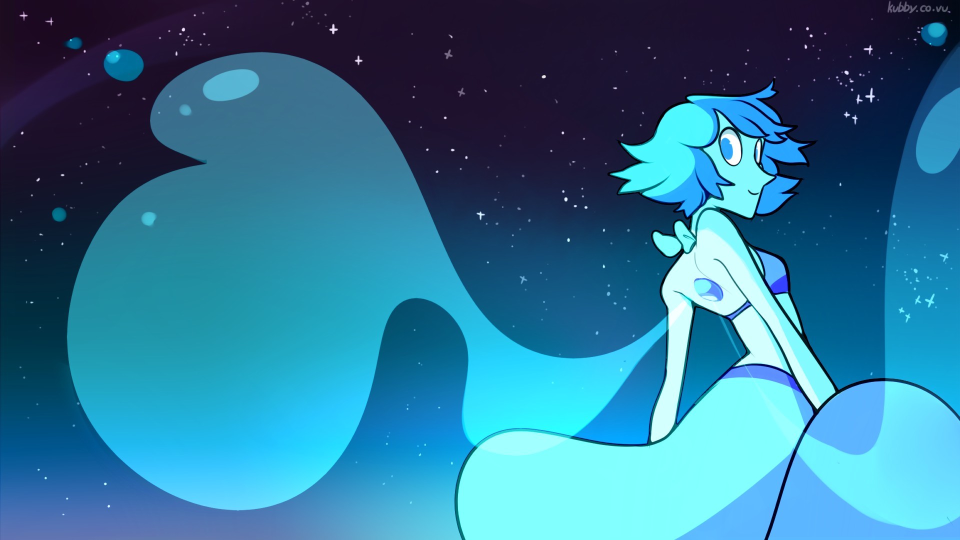 Lapislazzuli, Steven Universe, Ali d'acqua, Spazio, Full HD, sfondo per PC