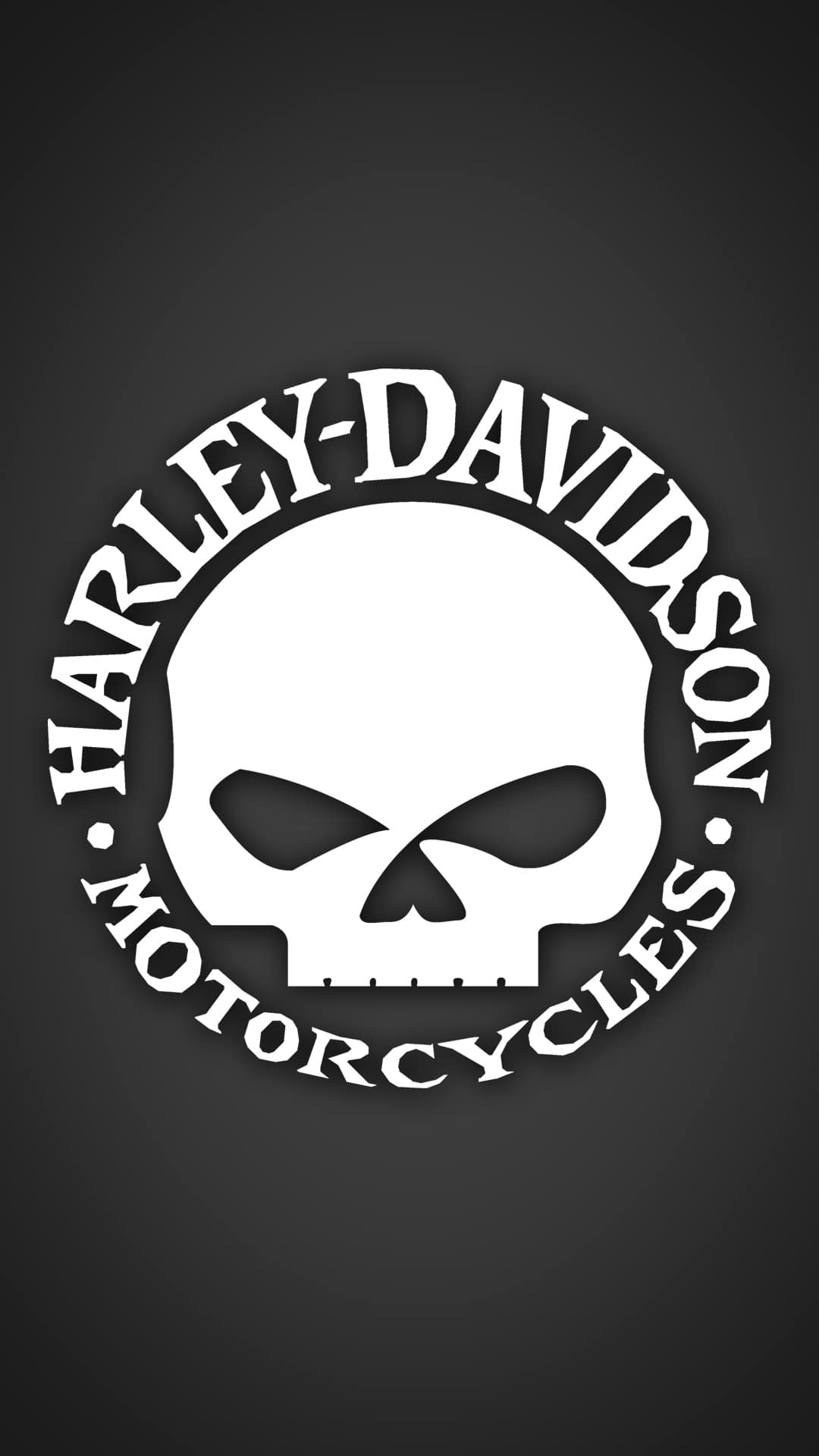 Harley-Davidson, Willie G Skull, Teschio, Logo, Bianco e nero, Full HD, sfondo verticale per cellulare
