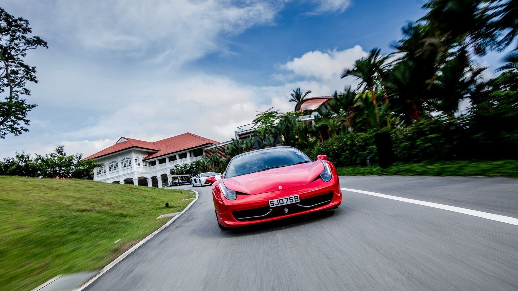 Ferrari 458 Italia, Ferrari, Strada, Rosso, Full HD, sfondo Windows 11