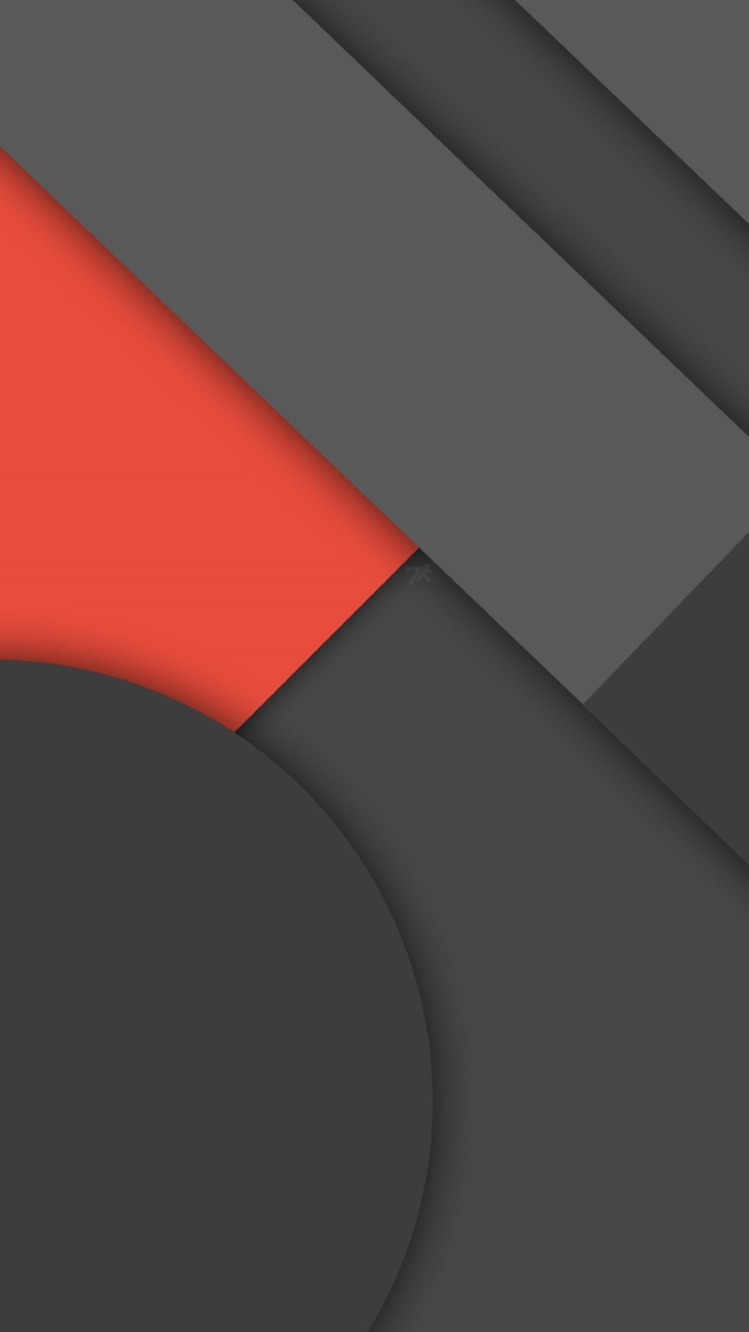 Material design, Forme geometriche, Grigio e rosso, sfondo per il tuo smartphone