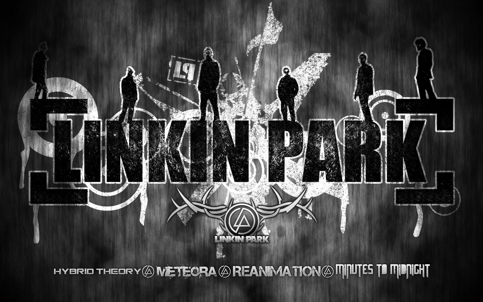 Linkin Park, Hybrid Theory, Meteora, Reanimation, Minutes to Midnight, Bianco e nero, sfondo Full HD