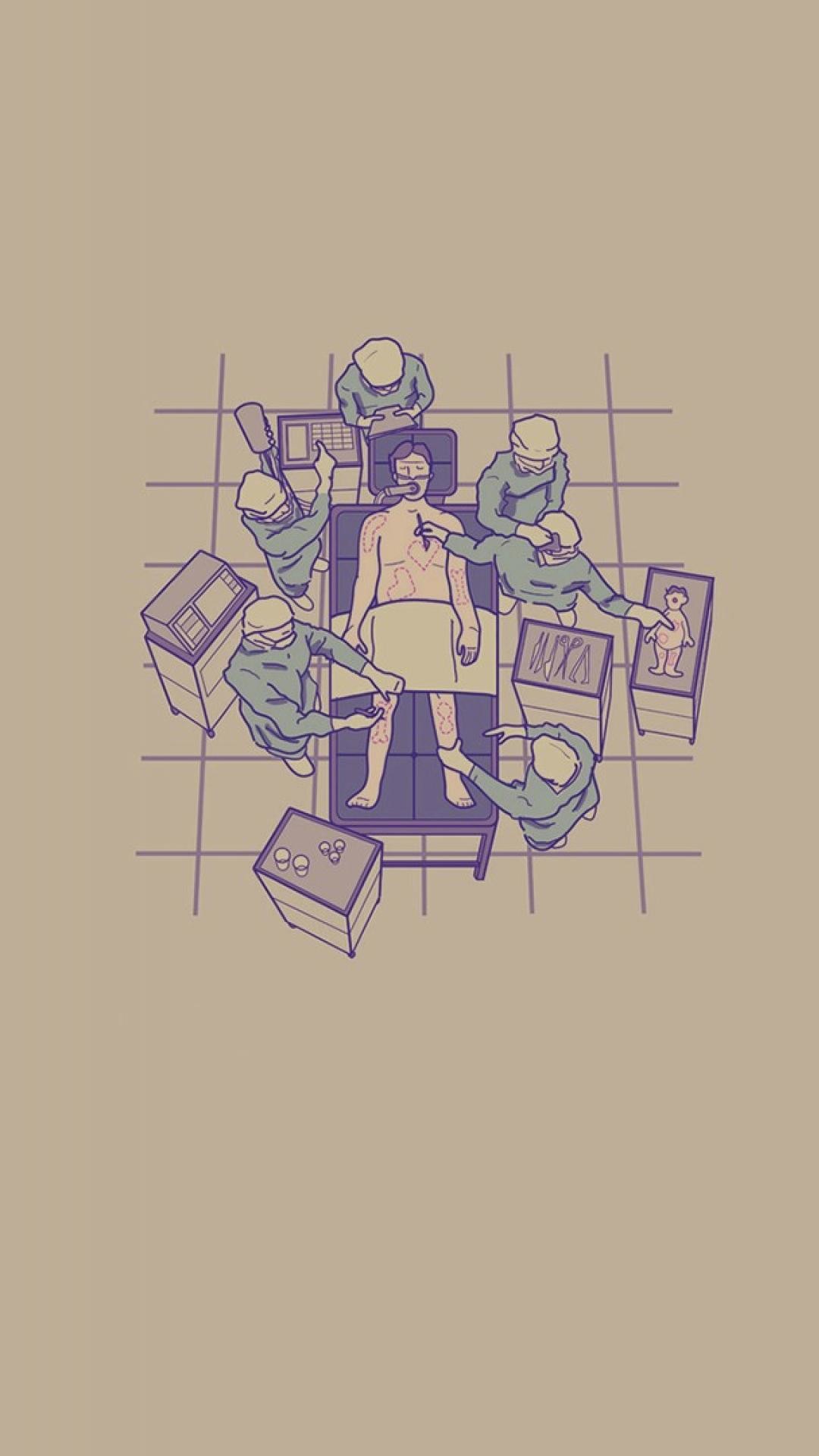 Illustrazione, Lineart, Beige, Full HD, sfondo per iPhone e Android