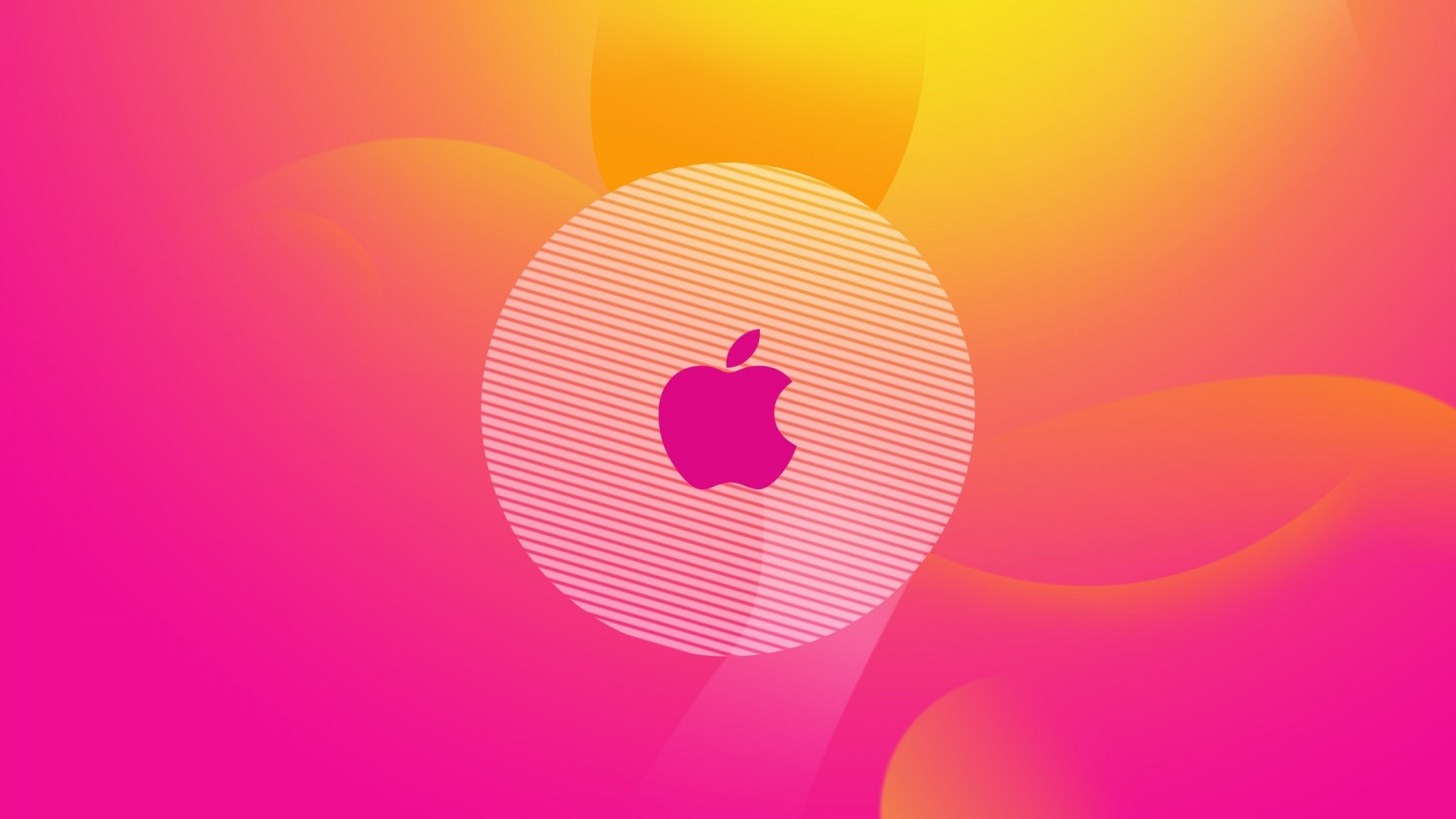 Logo Apple, Fucsia, Arancione, Gradiente, Full HD, sfondo desktop