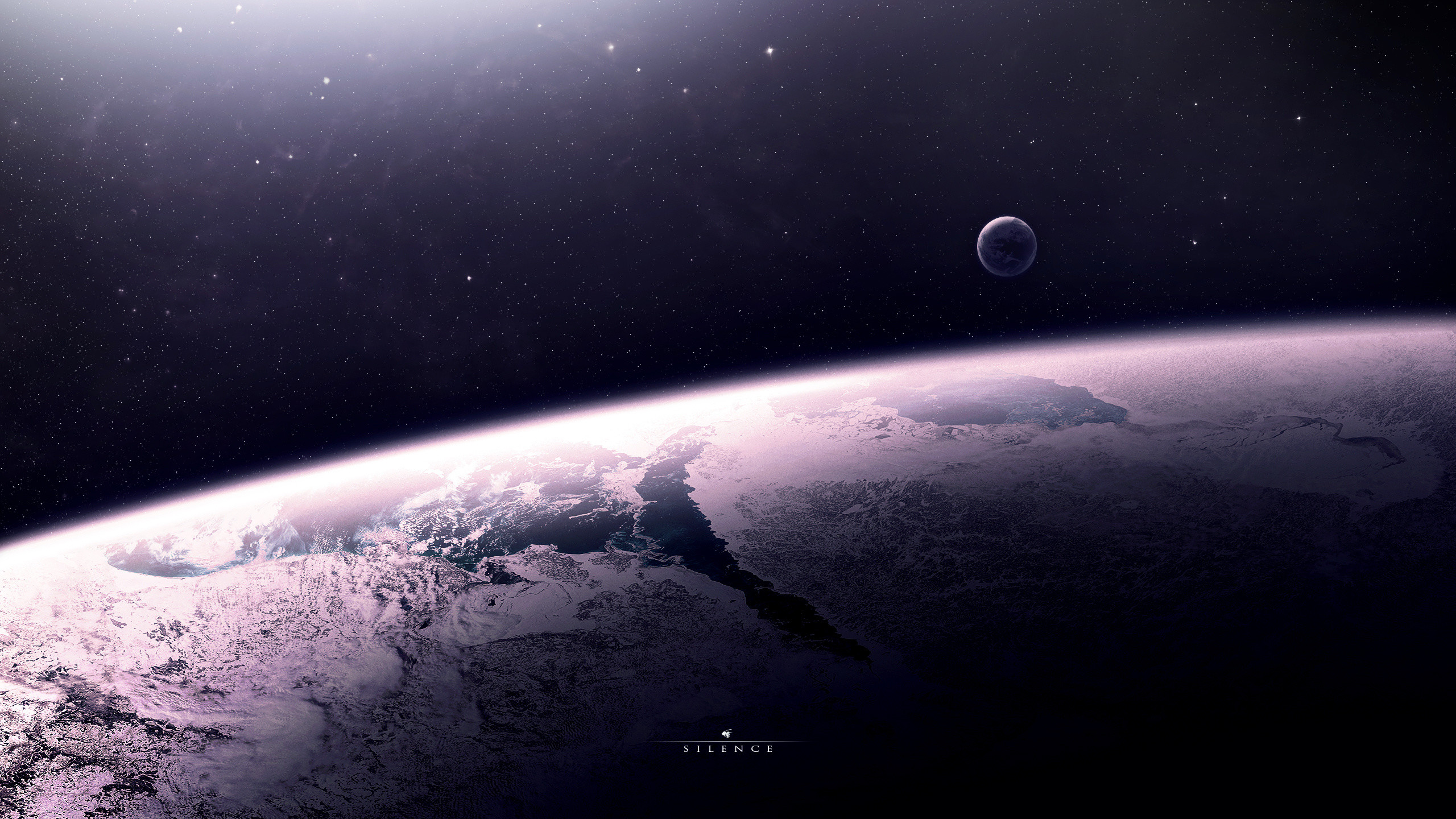 Pianeta, Luna, Spazio, Orbita, 16:9 2K, sfondo widescreen
