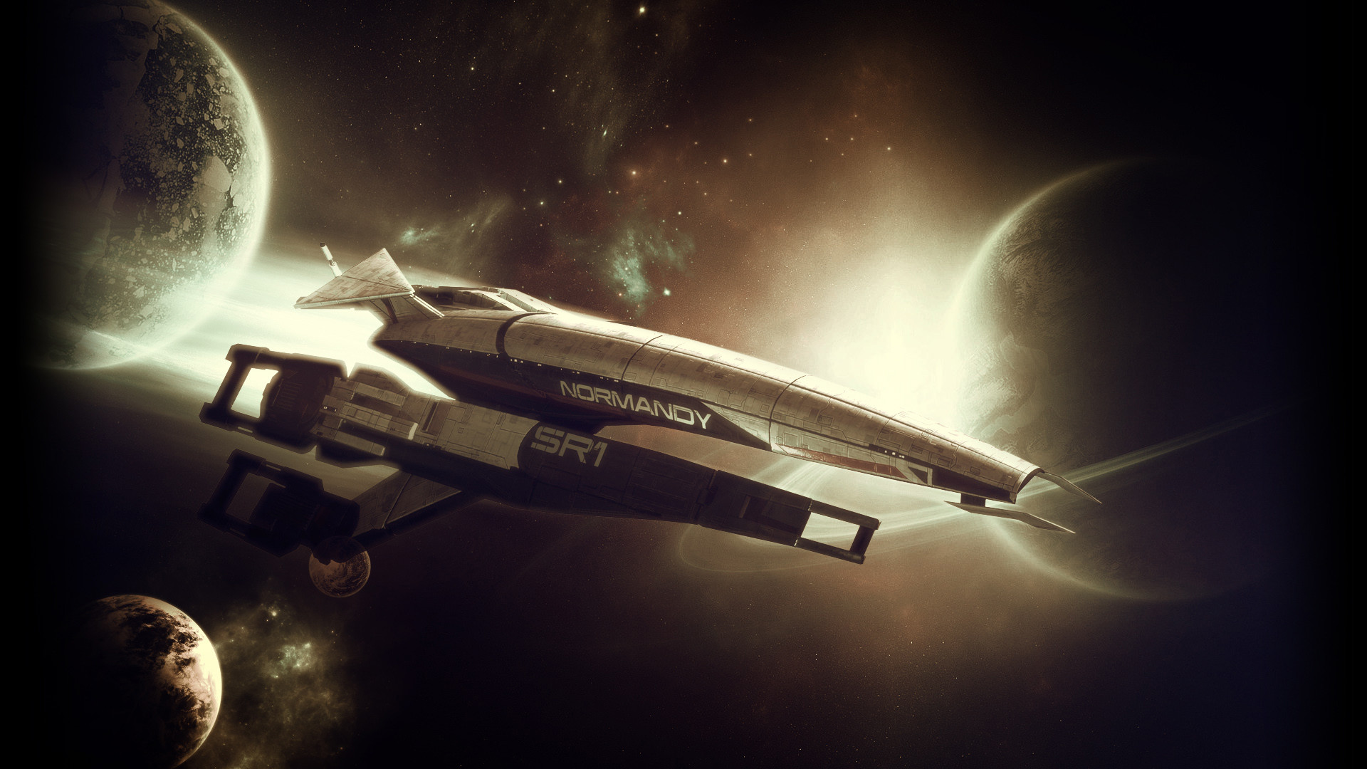 Normandy SR-1, Mass Effect, Astronave, Spazio, Full HD 1080p, sfondo desktop