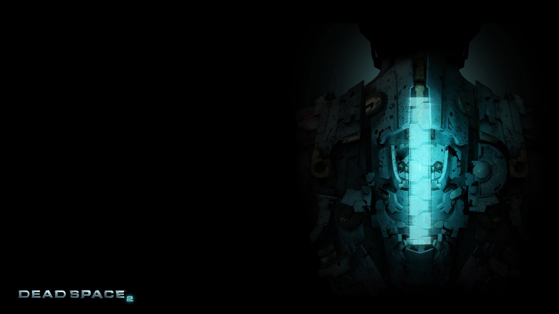 Isaac Clarke, Dead Space 2, Tuta RIG, Spina luminosa, Buio, 1920x1080, sfondo per PC