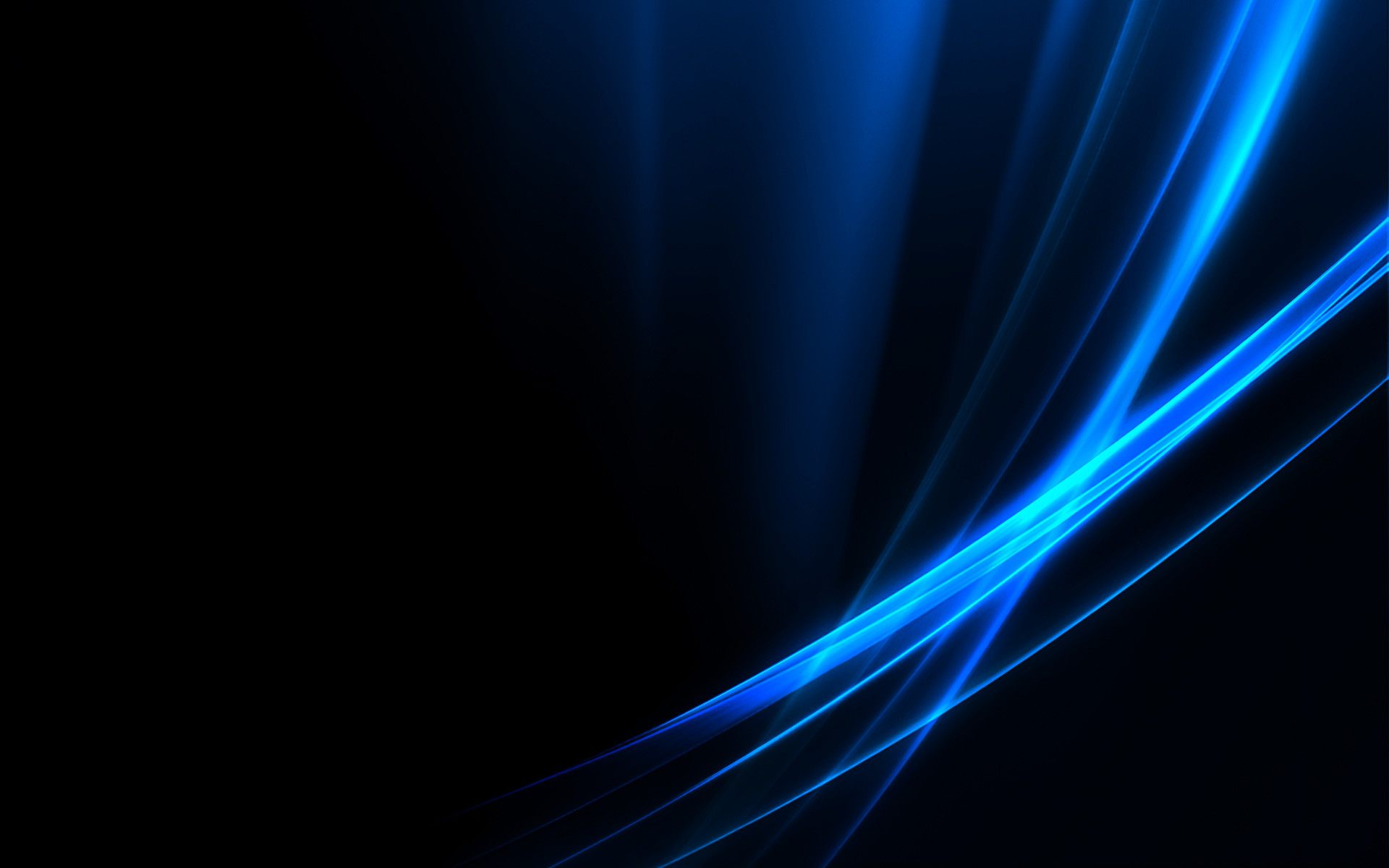 Onde luminose, Blu, Nero, 1920x1200, sfondo per PC