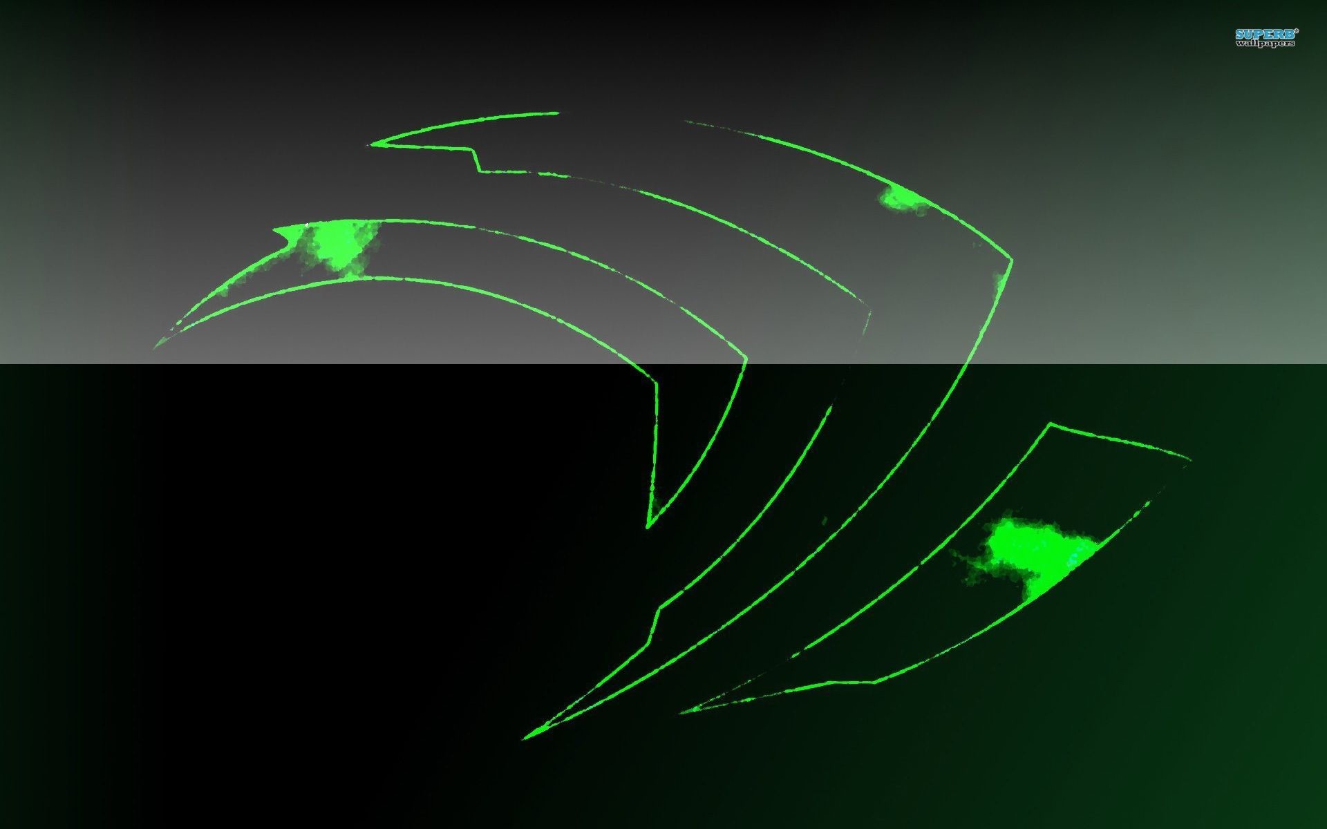 Logo Nvidia, Nvidia, Linee verdi, Minimalismo, 1920x1200, immagine di sfondo