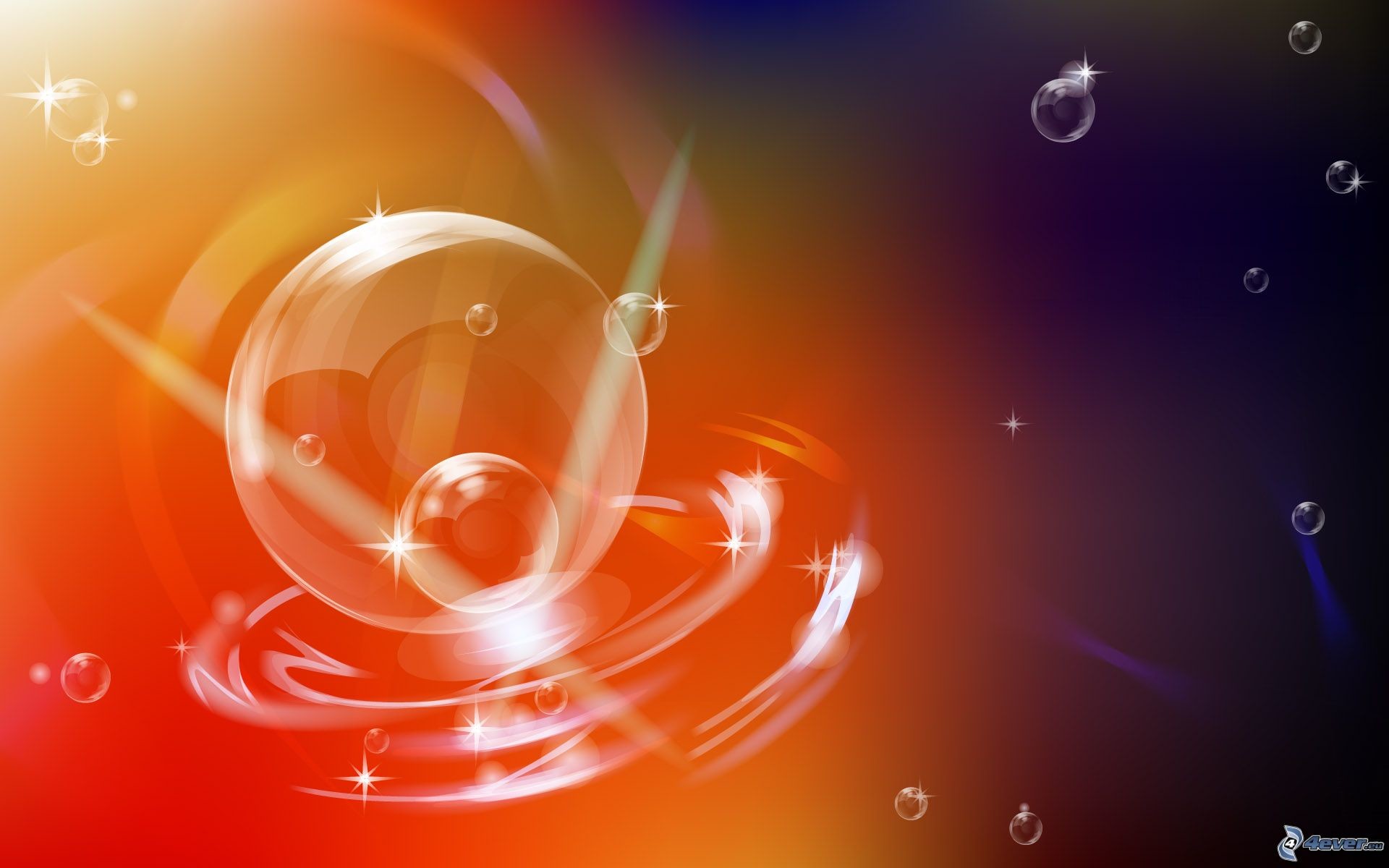 Bolla, Arancione, Arte digitale, Full HD, sfondo desktop