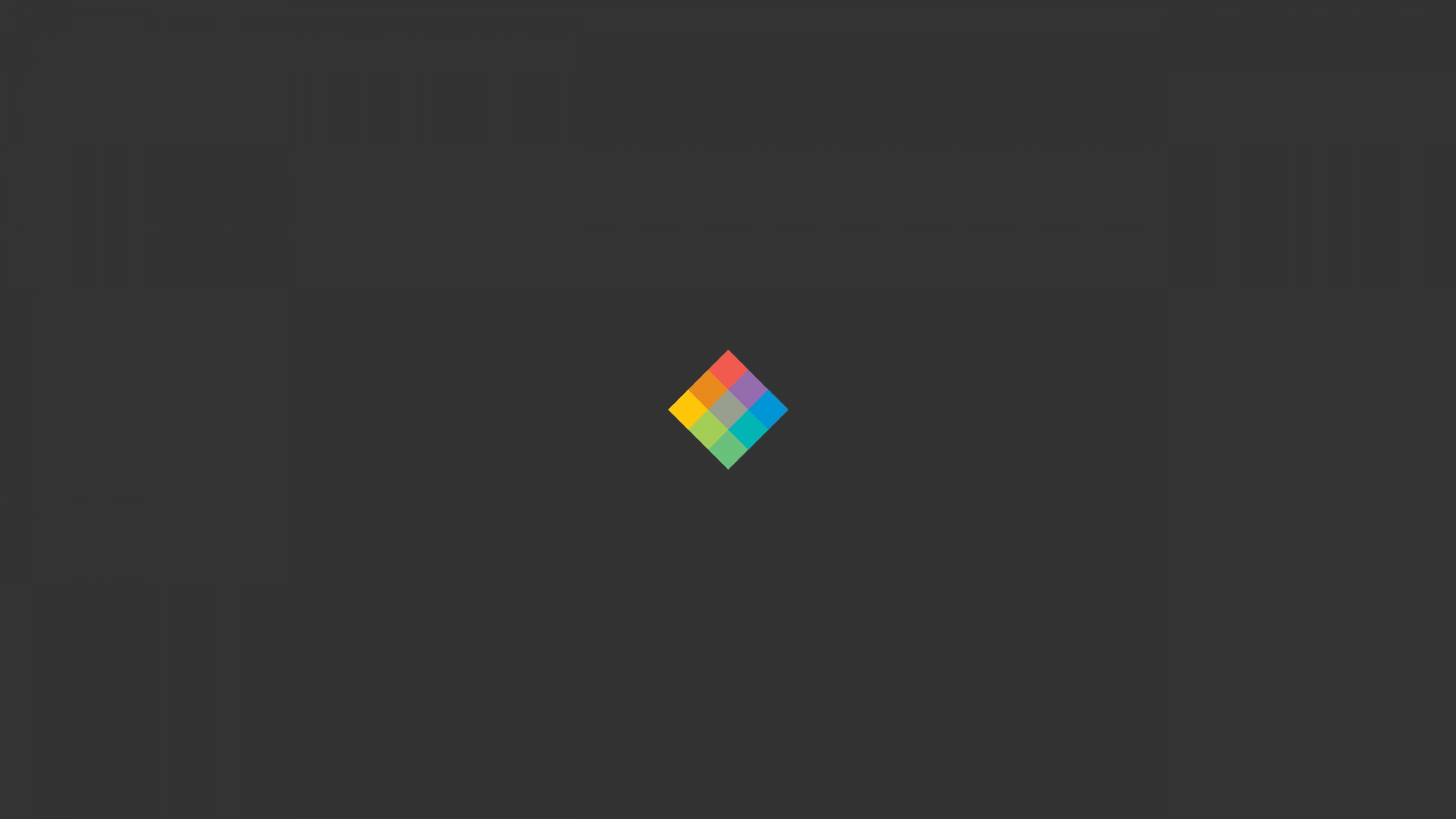 Logo, Minimalista, Sfondo grigio scuro, Colorato, wallpaper per desktop